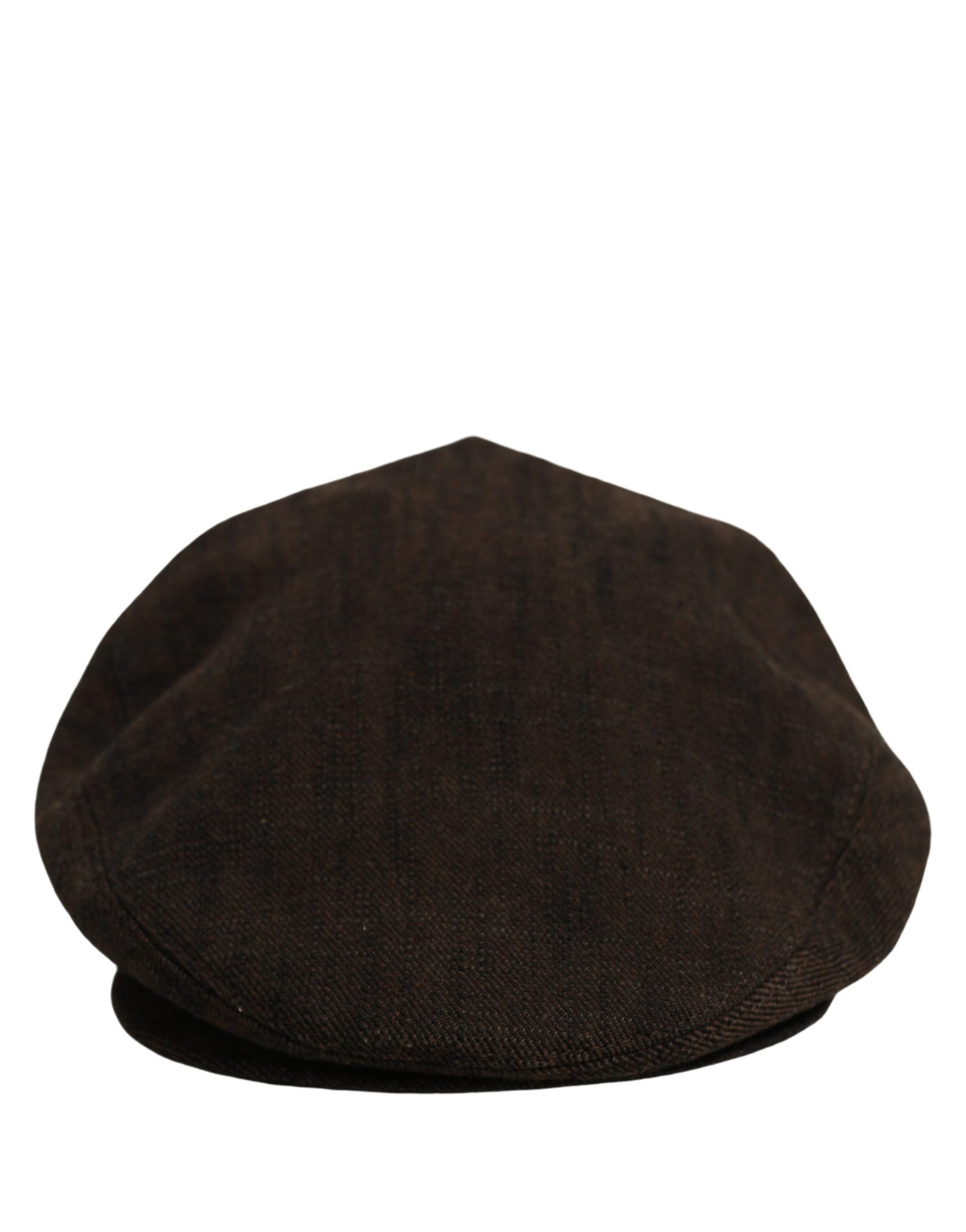 Dolce & Gabbana Men Brown Cotton Flat Cloth Newsboy Cap Hat | Regal Royce