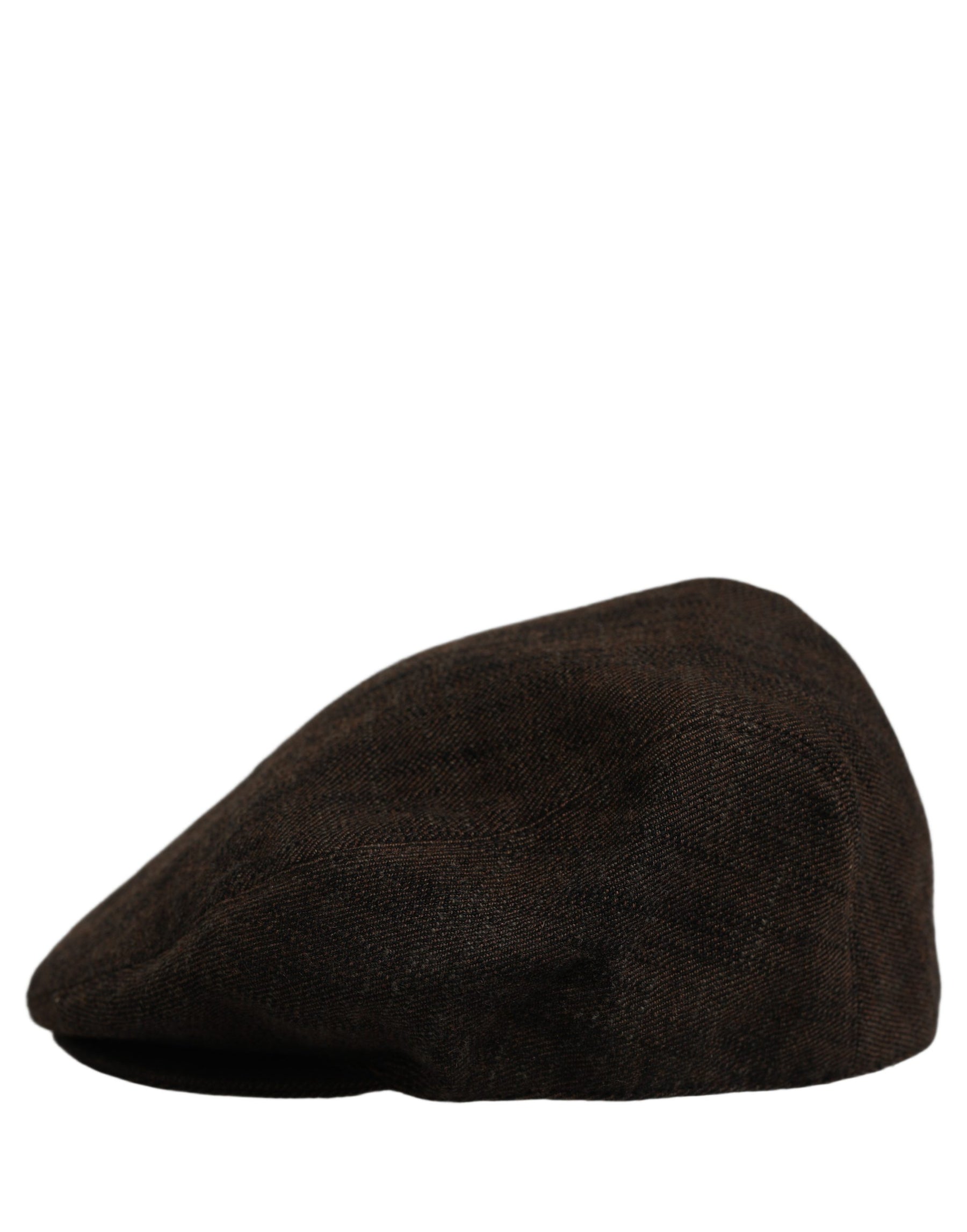 Dolce & Gabbana Men Brown Cotton Flat Cloth Newsboy Cap Hat | Regal Royce