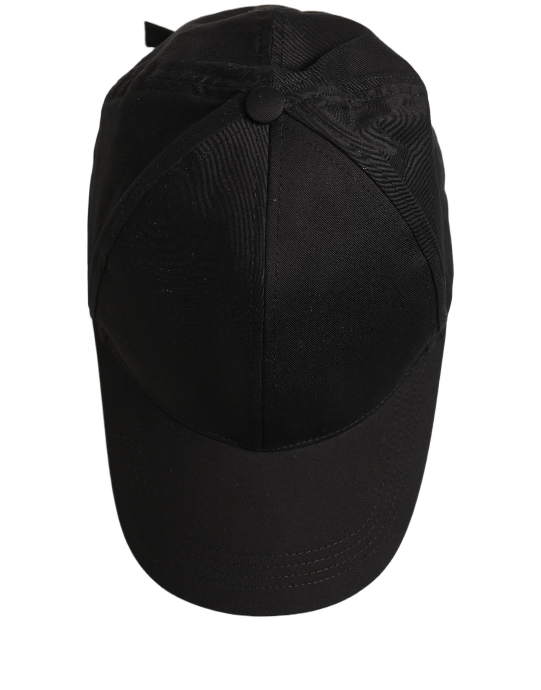 Dolce & Gabbana Men Black Cotton Baseball Cap 6 Panels Hat | Regal Royce