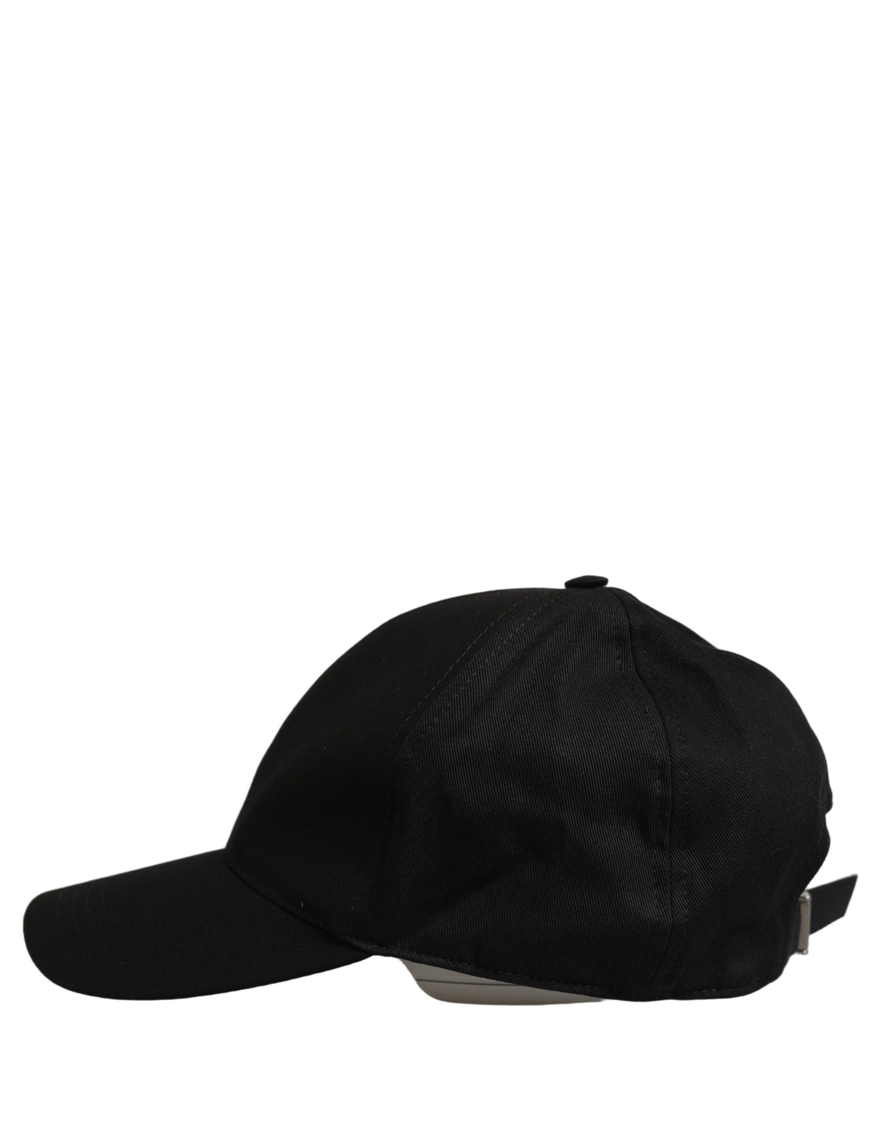Dolce & Gabbana Men Black Cotton Baseball Capello 6 Panels Hat | Regal Royce