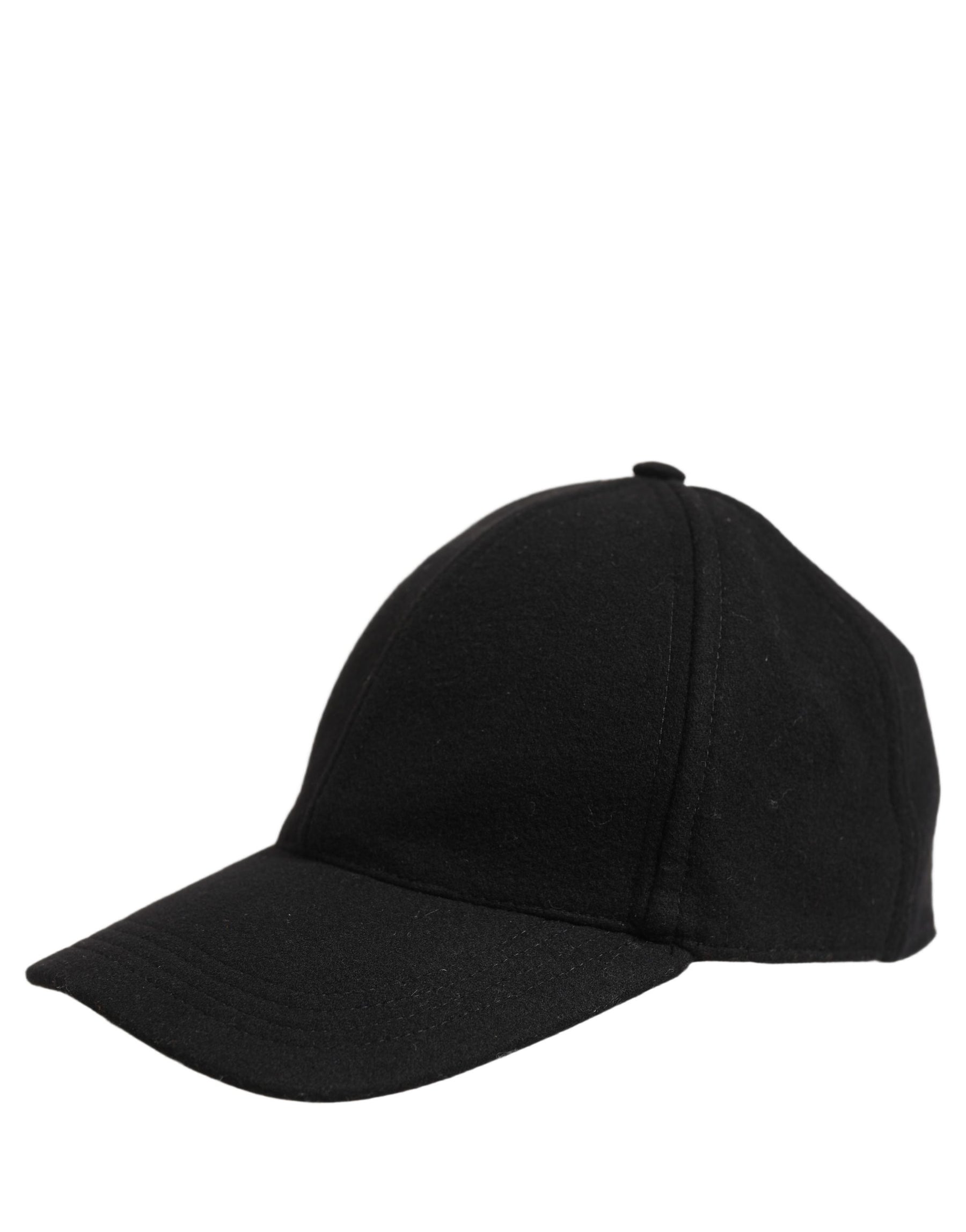 Dolce & Gabbana Men Black Wool Baseball Cap 6 Panels Hat | Regal Royce