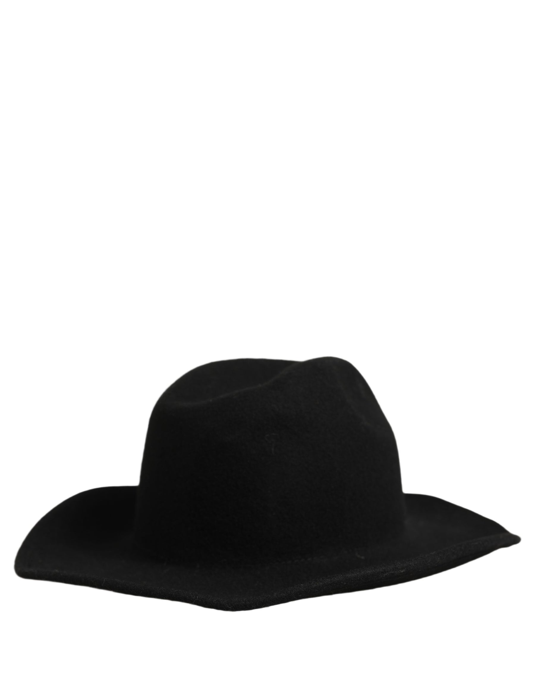 Dolce & Gabbana Men Black Classic Wide Brim Fedora Capello Hat | Regal Royce