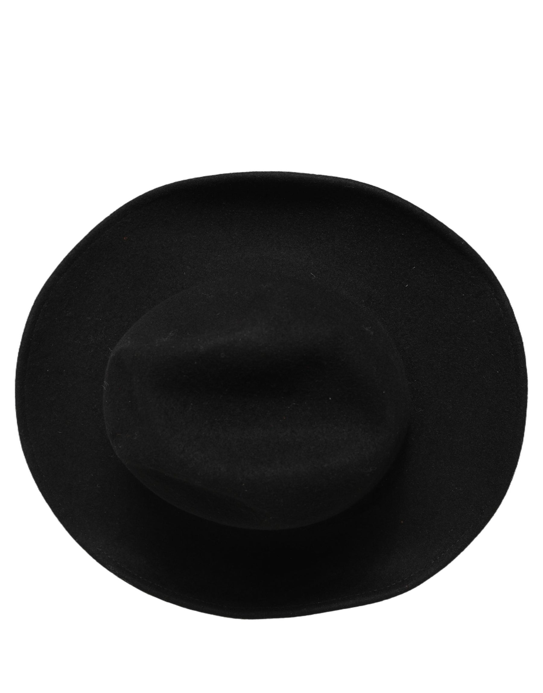 Dolce & Gabbana Men Black Classic Wide Brim Fedora Capello Hat | Regal Royce