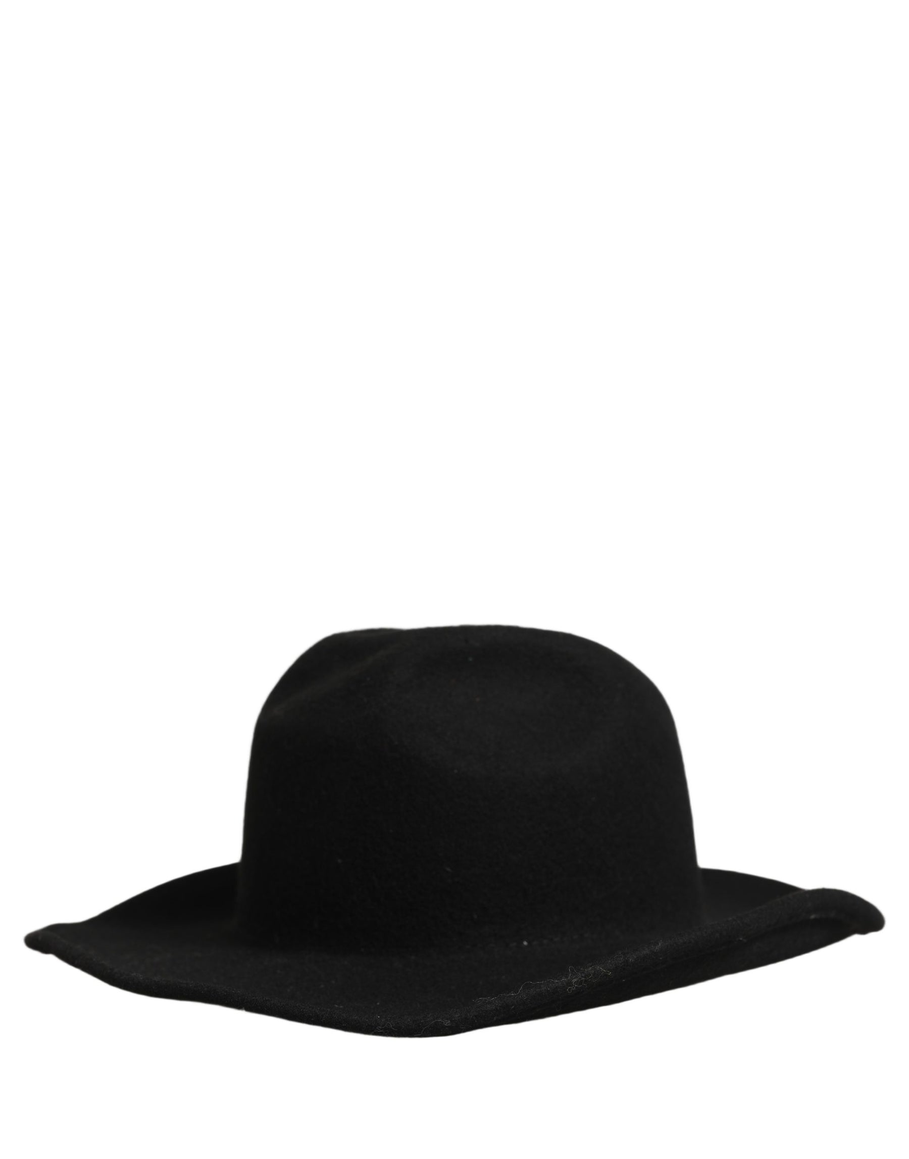 Dolce & Gabbana Men Black Classic Wide Brim Fedora Capello Hat | Regal Royce