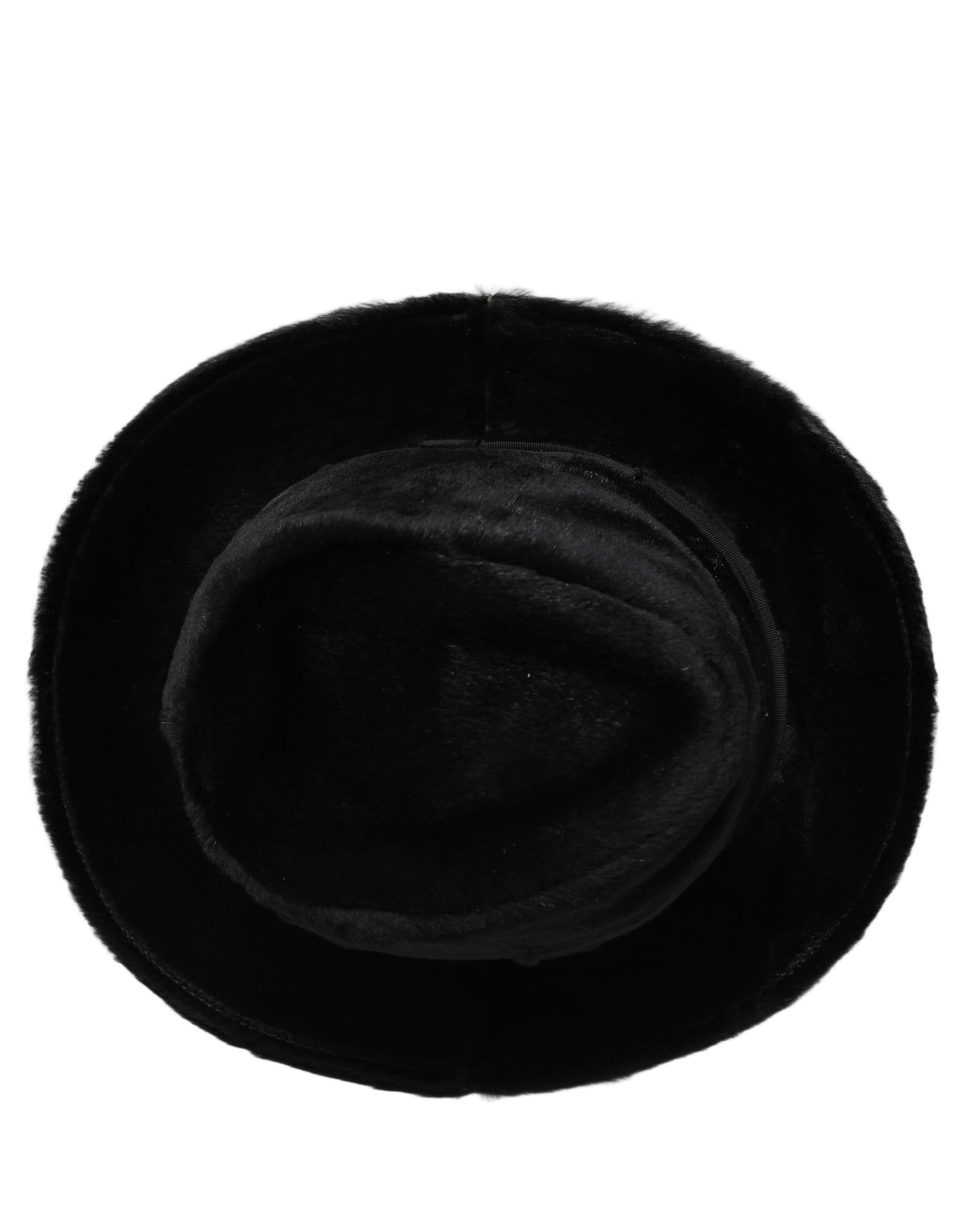 Dolce & Gabbana Men Black Classic Wide Brim Fedora Capello Hat | Regal Royce