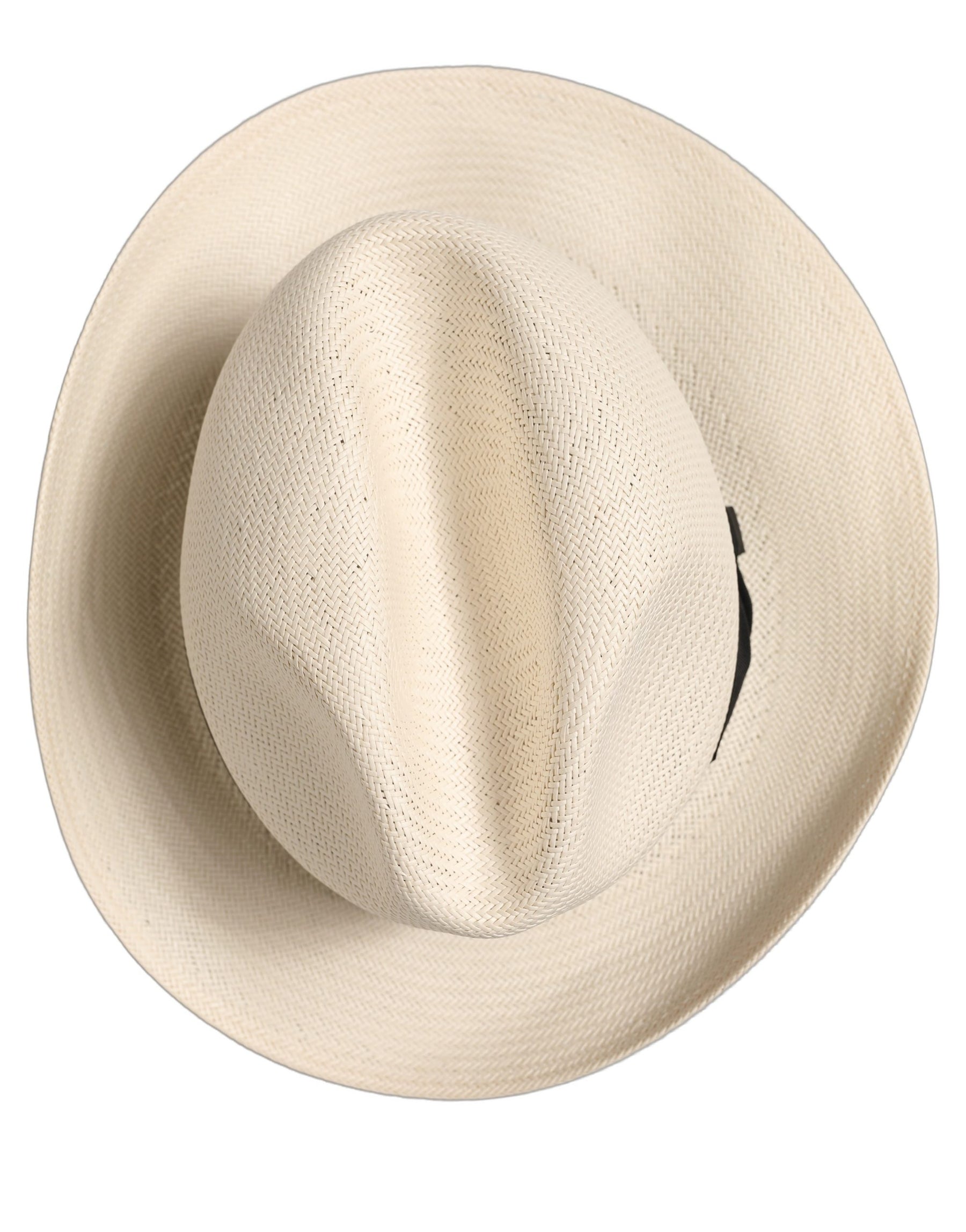 Dolce & Gabbana Men White Paper Straw Fedora Panama Capello Hat | Regal Royce