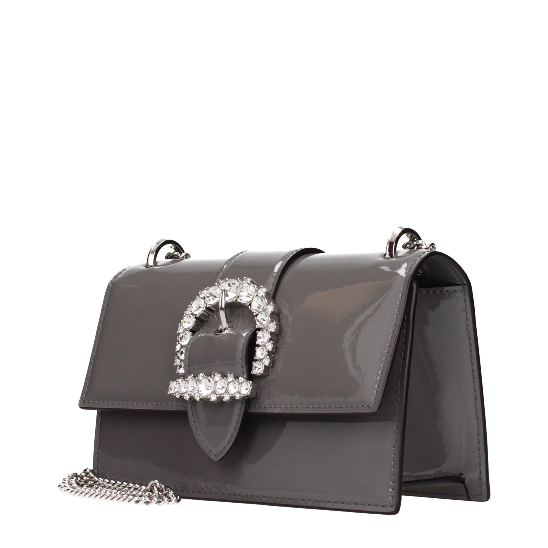 Jimmy Choo Gray Leather Shoulder Bag | Regal Royce