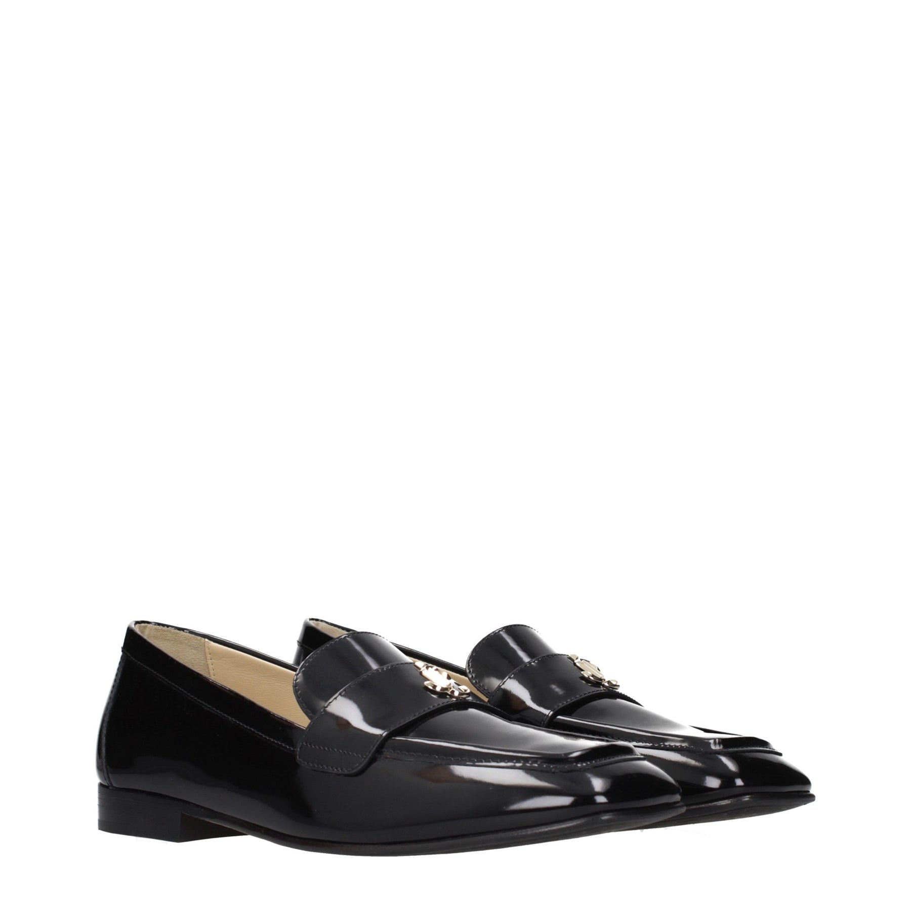 Jimmy Choo Black Leather Slip-On Loafers | Regal Royce
