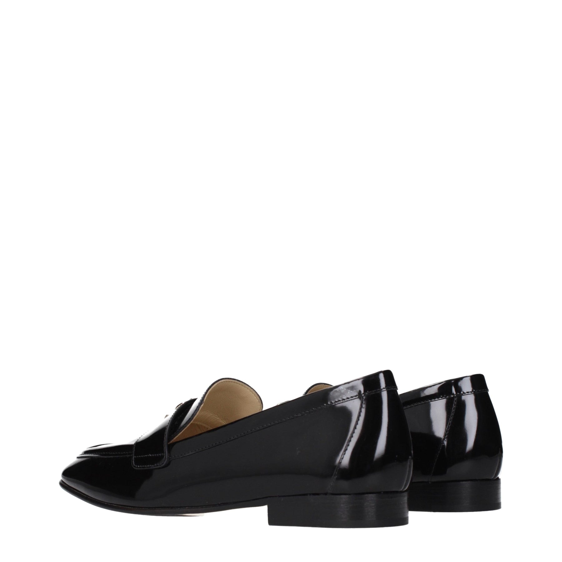 Jimmy Choo Black Leather Slip-On Loafers | Regal Royce