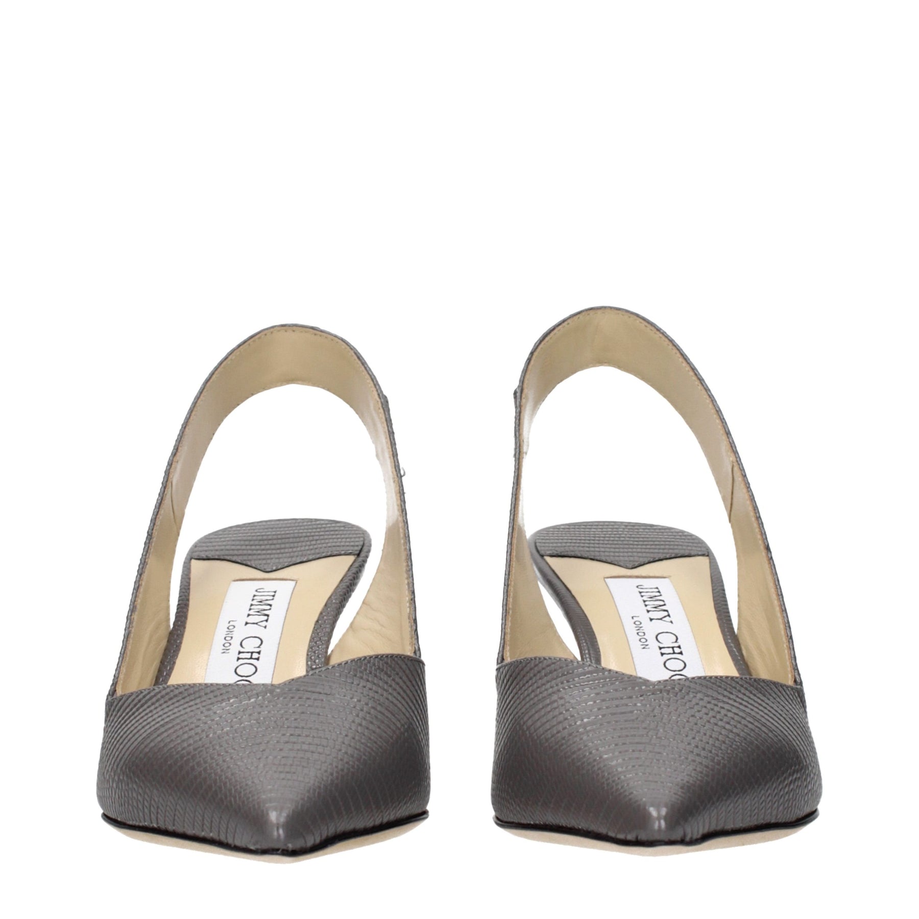 Jimmy Choo Gray Leather High Heel Pumps | Regal Royce