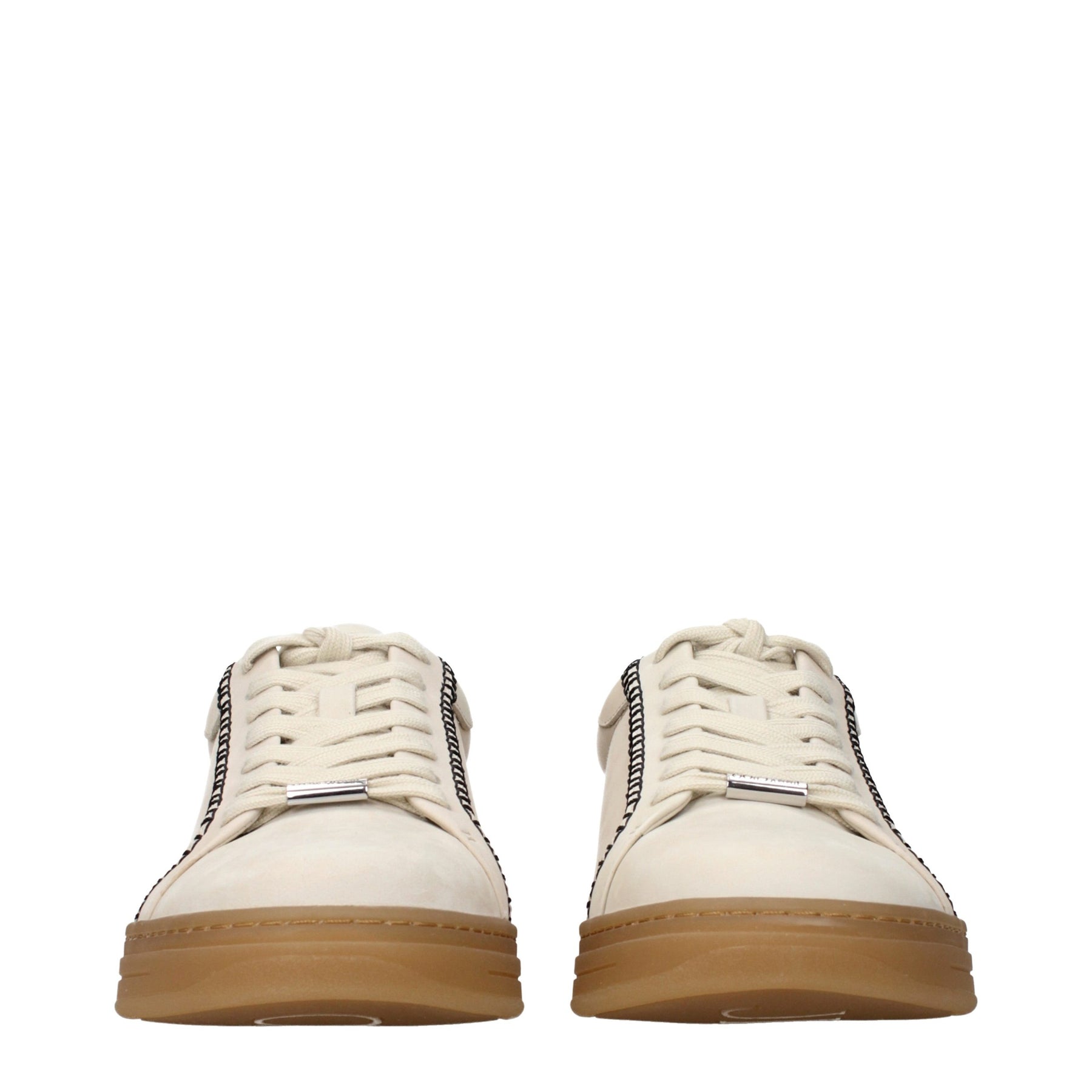 Jimmy Choo Beige Leather Sneakers | Regal Royce
