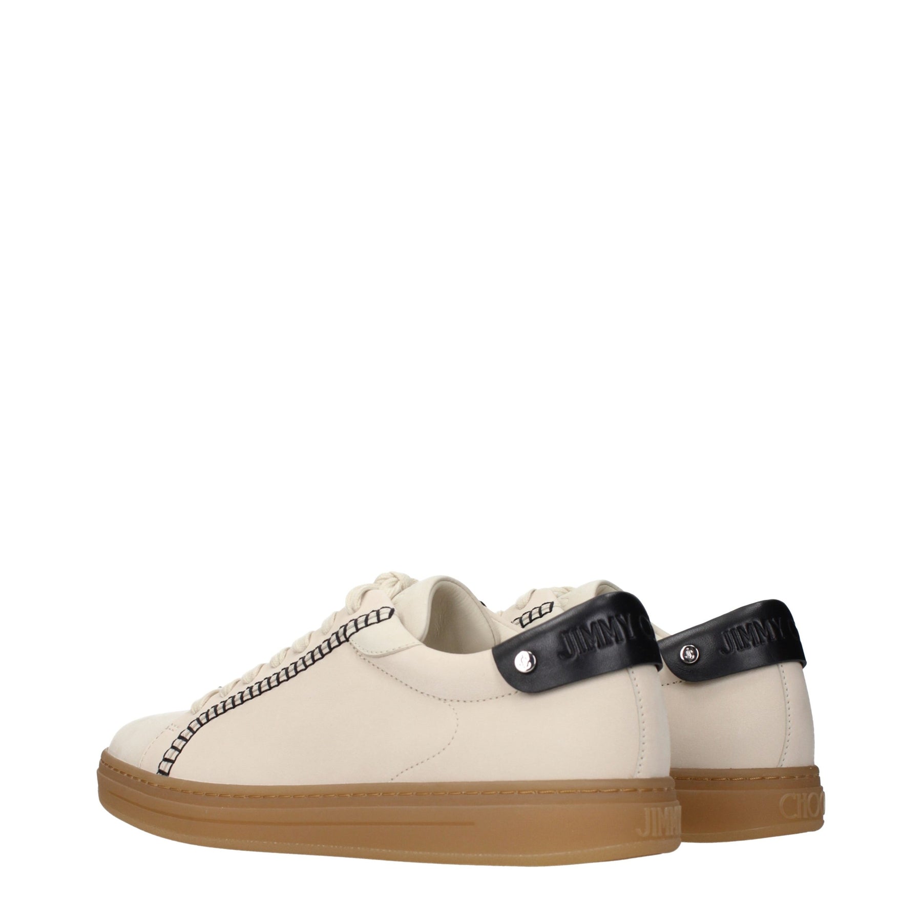 Jimmy Choo Beige Leather Sneakers | Regal Royce