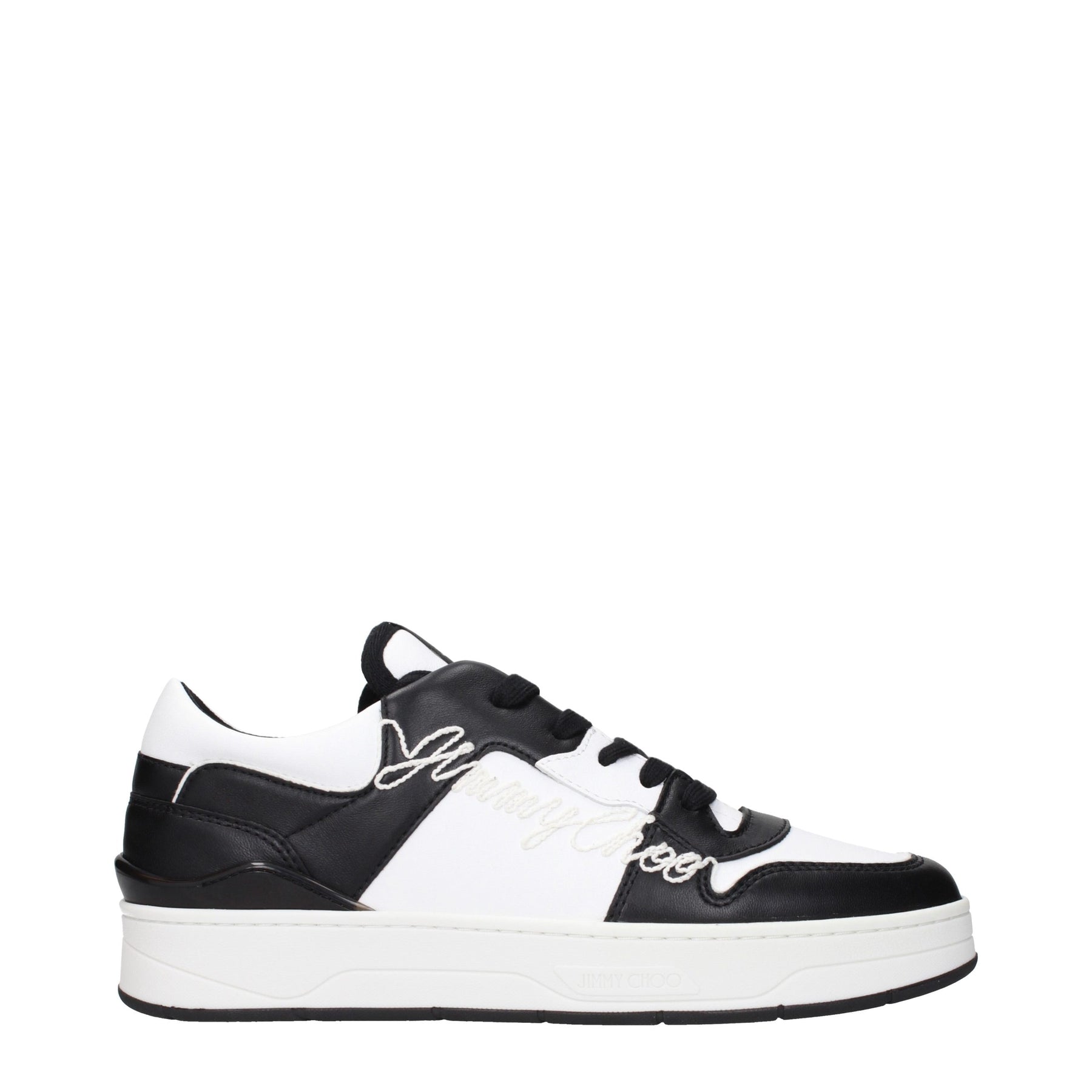 Jimmy Choo Black Leather Sneakers | Regal Royce