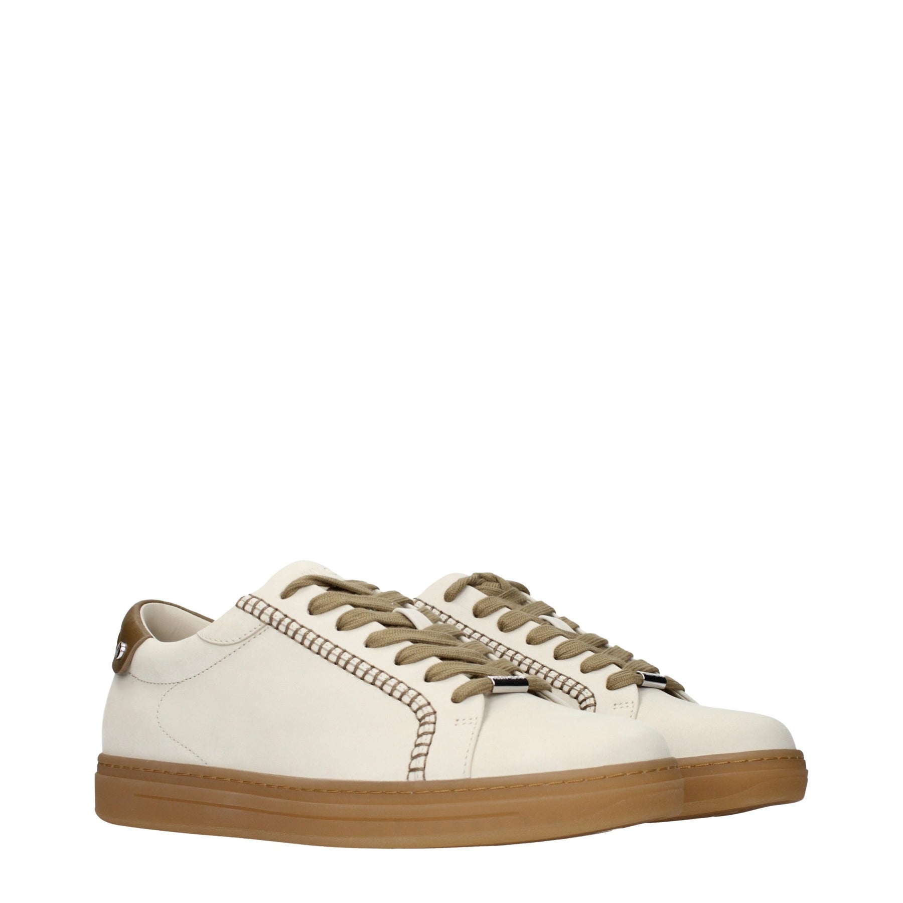 Jimmy Choo Beige Leather Sneakers | Regal Royce