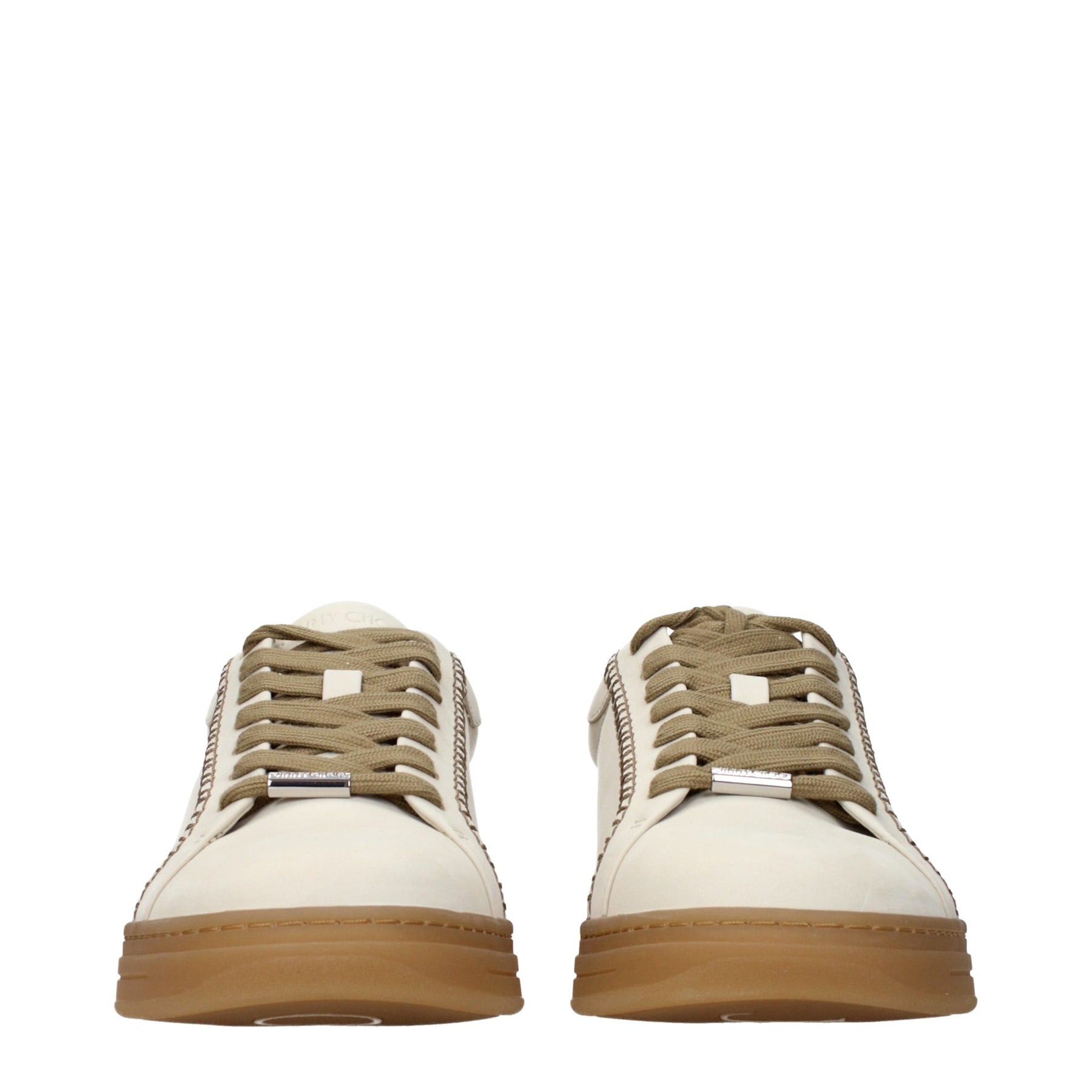 Jimmy Choo Beige Leather Sneakers | Regal Royce