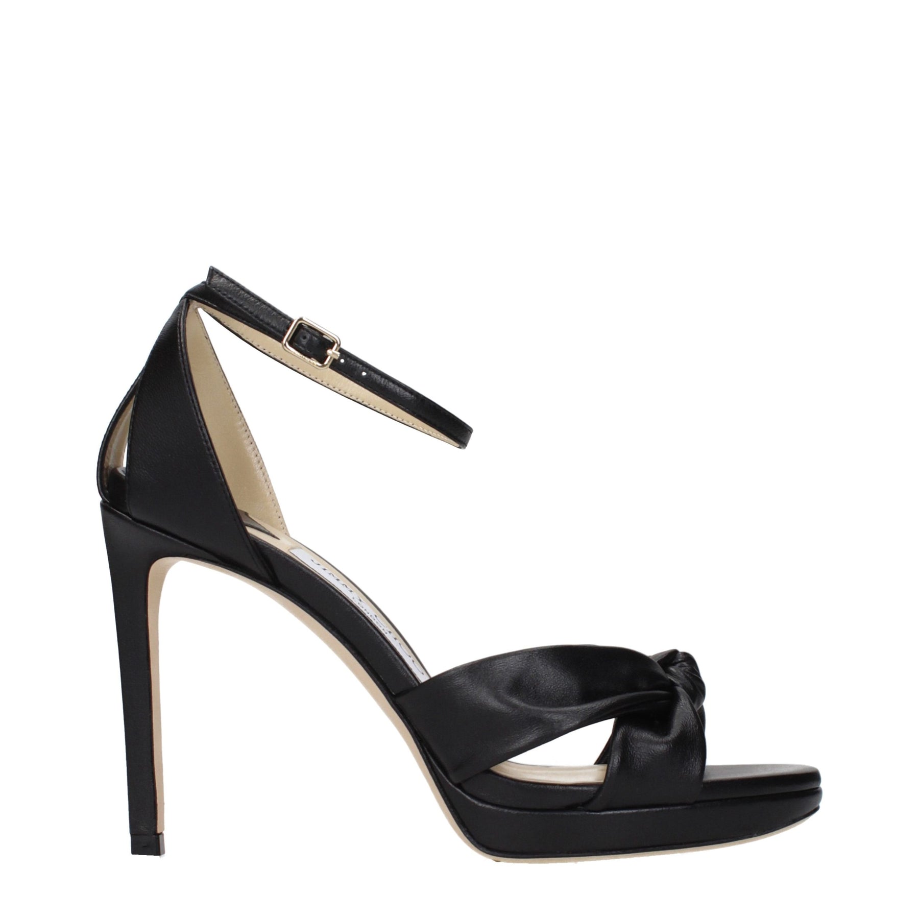 Jimmy Choo Black Leather Platform Sandals | Regal Royce