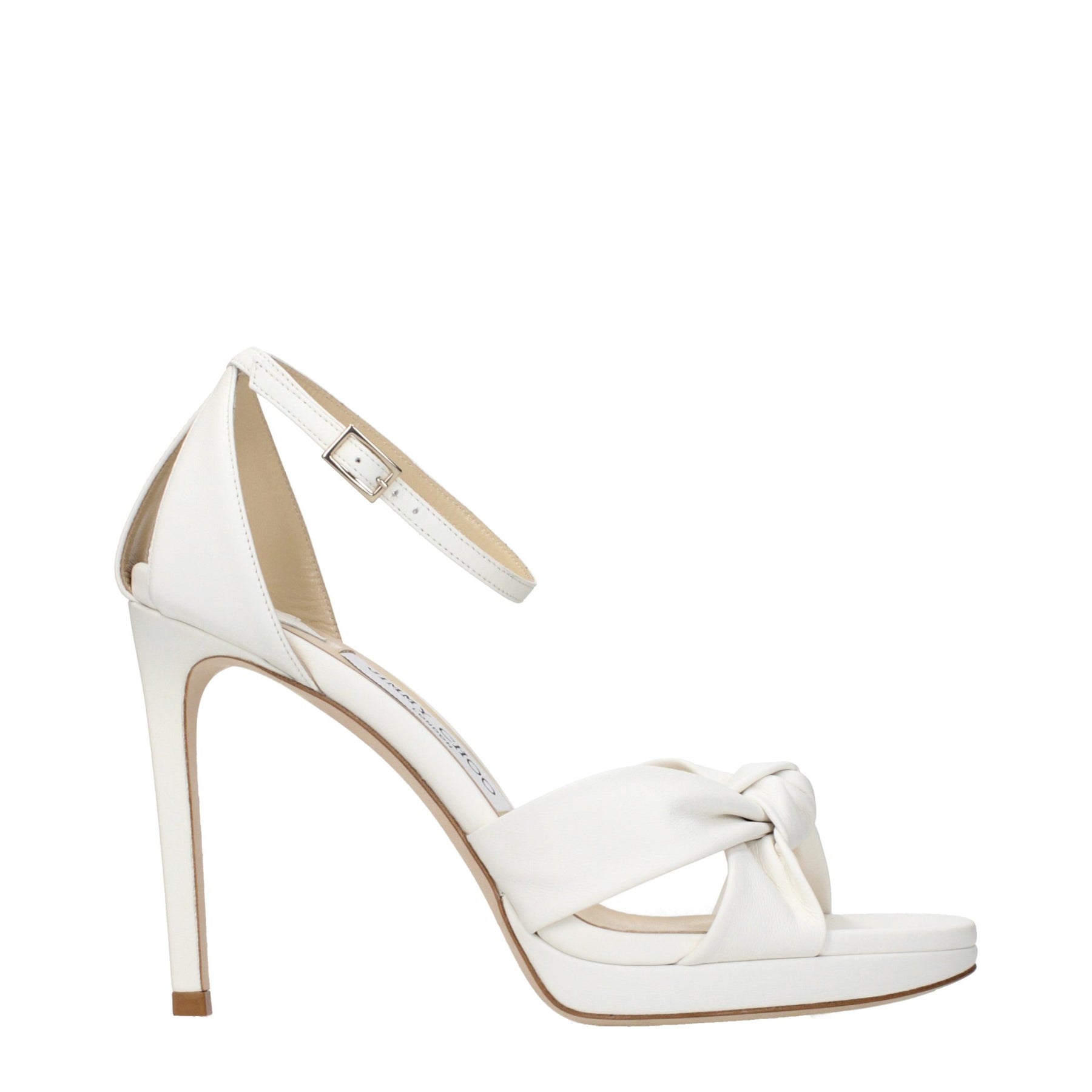 Jimmy Choo White Leather Platform Sandals | Regal Royce