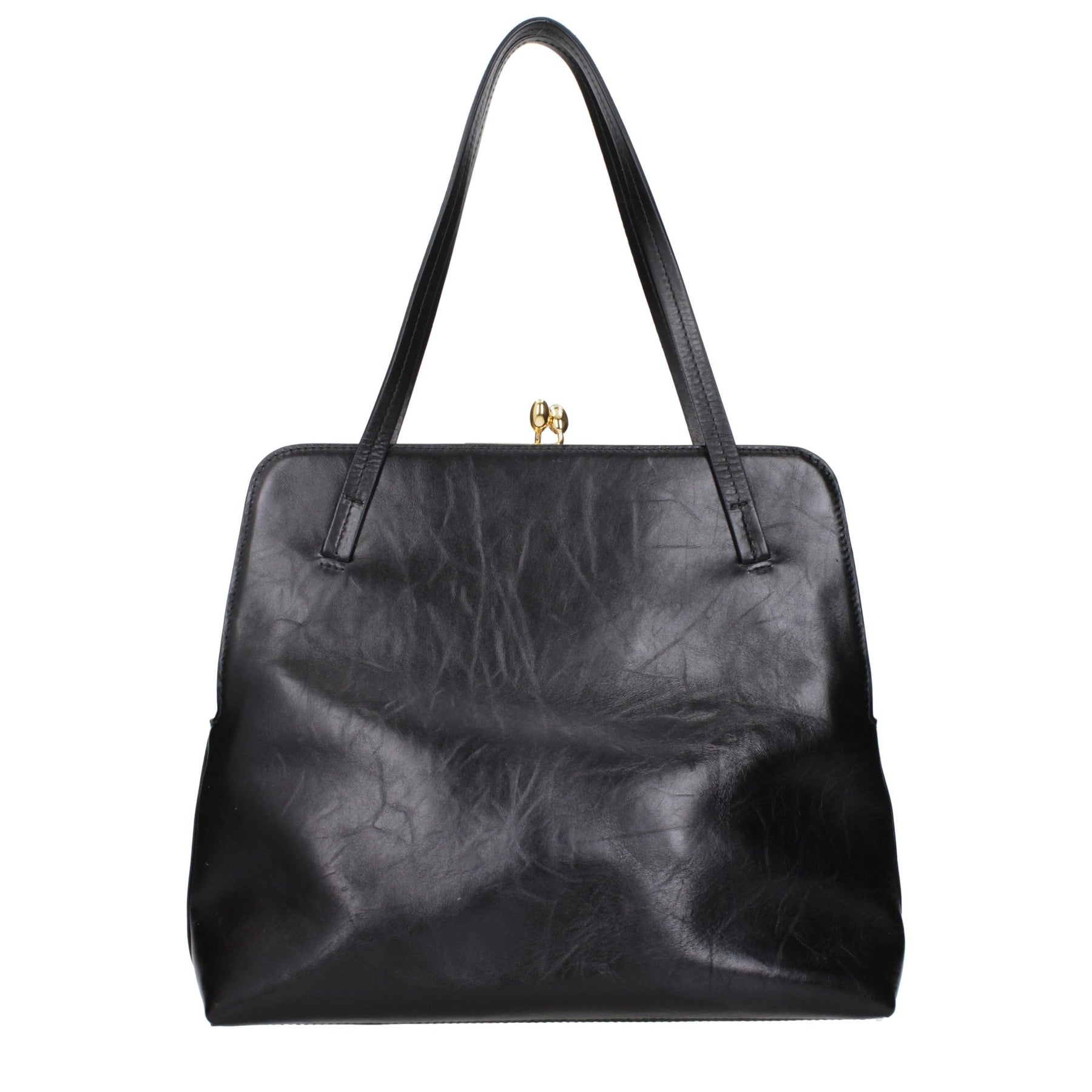 Jil Sander Black Leather Shoulder Bag | Regal Royce