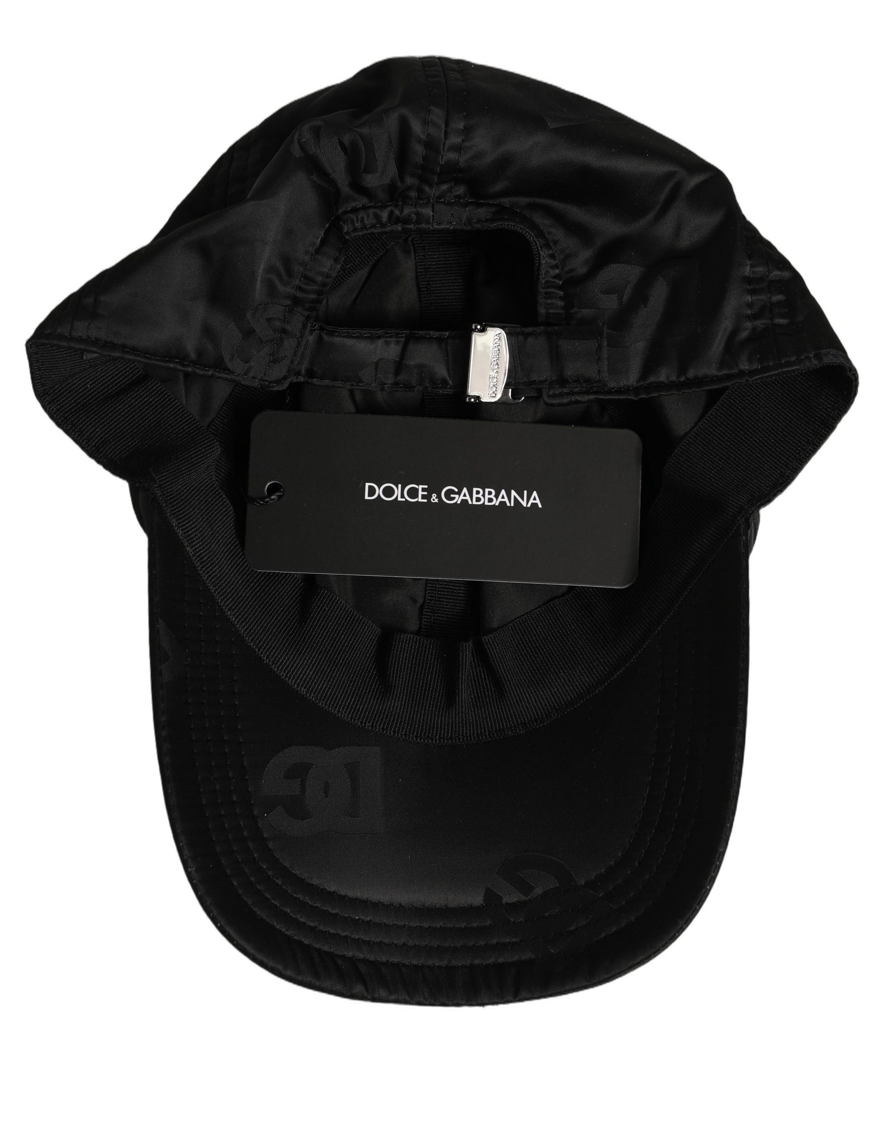 Dolce & Gabbana Men Black DG Monogram Baseball Capello Hat | Regal Royce