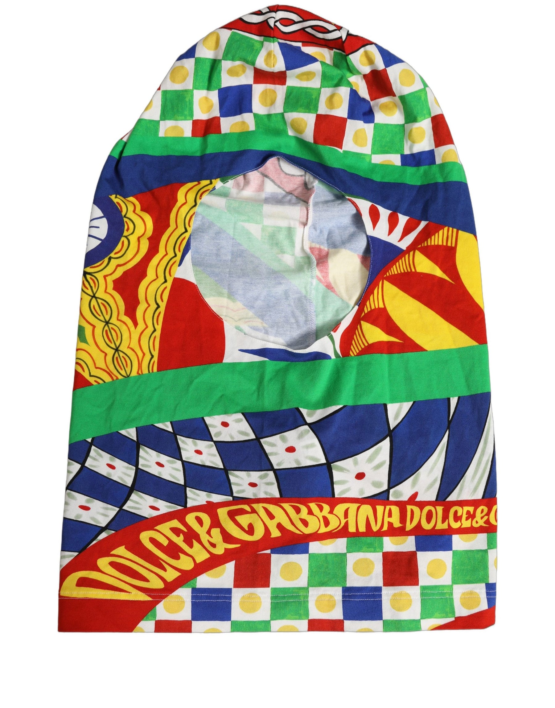 Dolce & Gabbana Men Multicolor Carretto Siciliano Balaclava Hat | Regal Royce