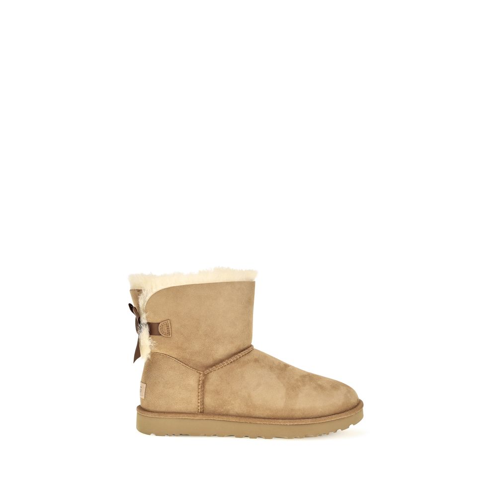 UGG Beige Leather Ankle Boots | Regal Royce