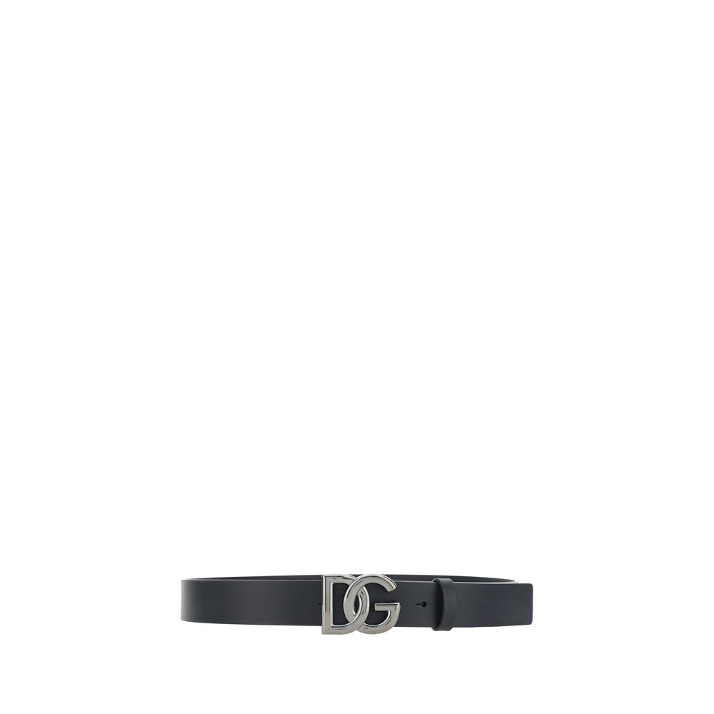 Dolce & Gabbana Black Calf Leather Bos Taurus Regular Belt | Regal Royce