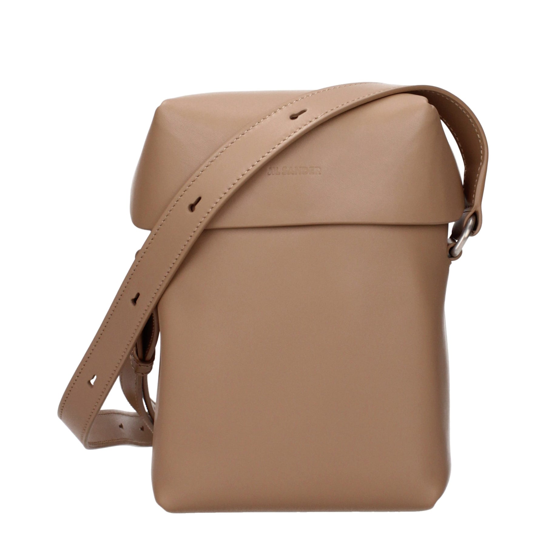 Jil Sander Brown Leather Crossbody Bag | Regal Royce