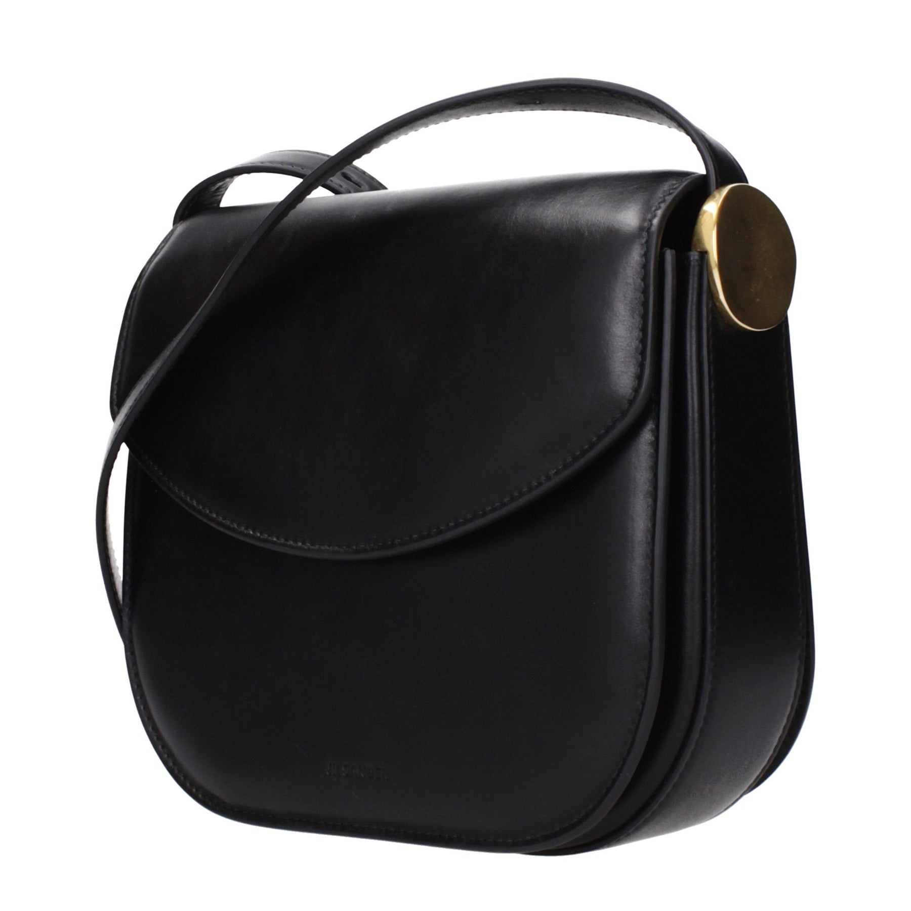 Jil Sander Black Leather Crossbody Bag | Regal Royce