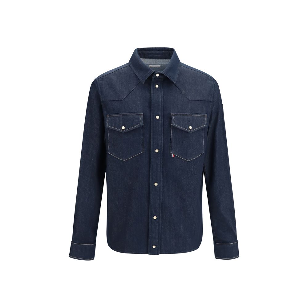 Moncler Blue Cotton Denim Jacket | Regal Royce