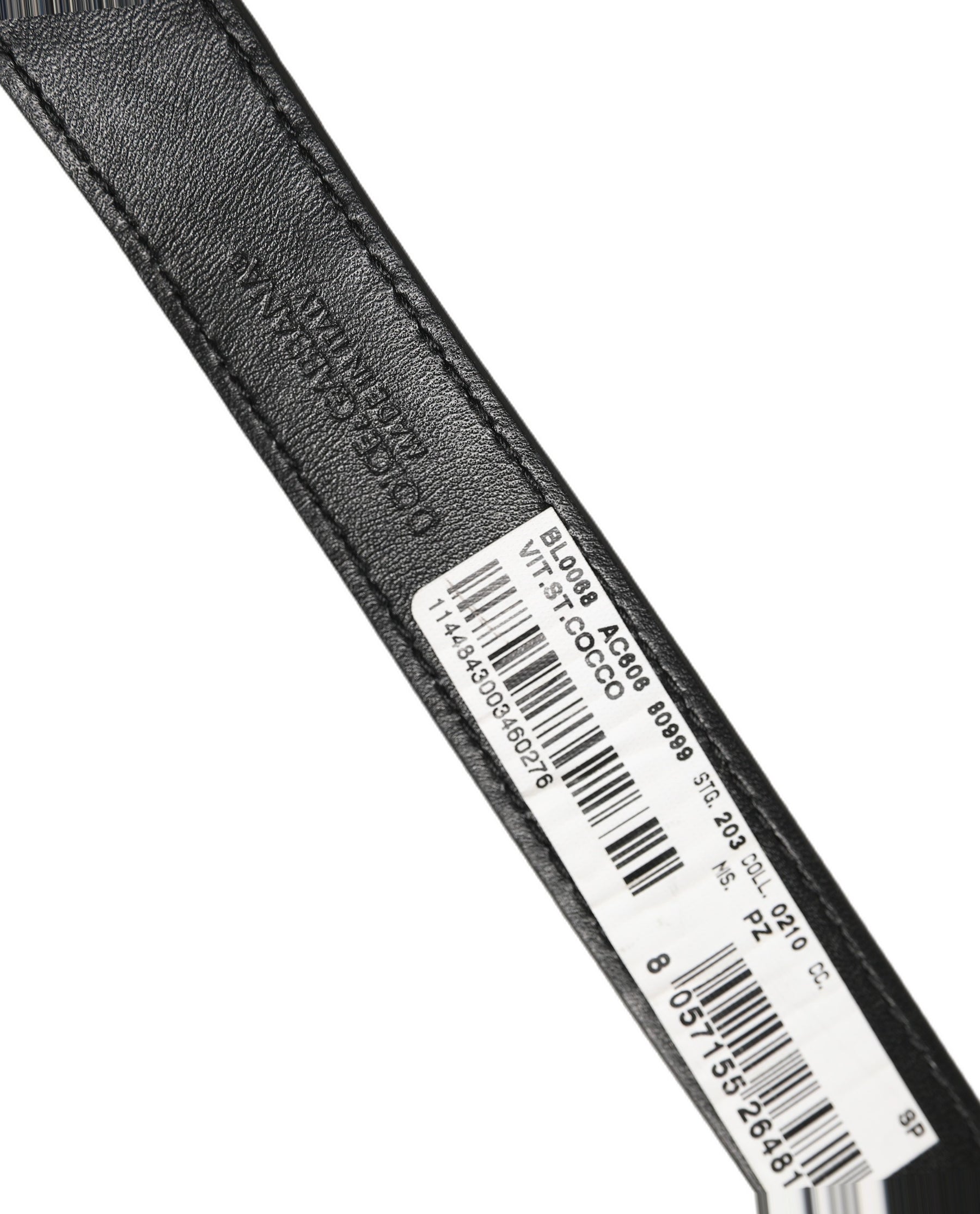 Dolce & Gabbana Black Textured Leather Gold Buckle Belt Strap Bracelet | Regal Royce