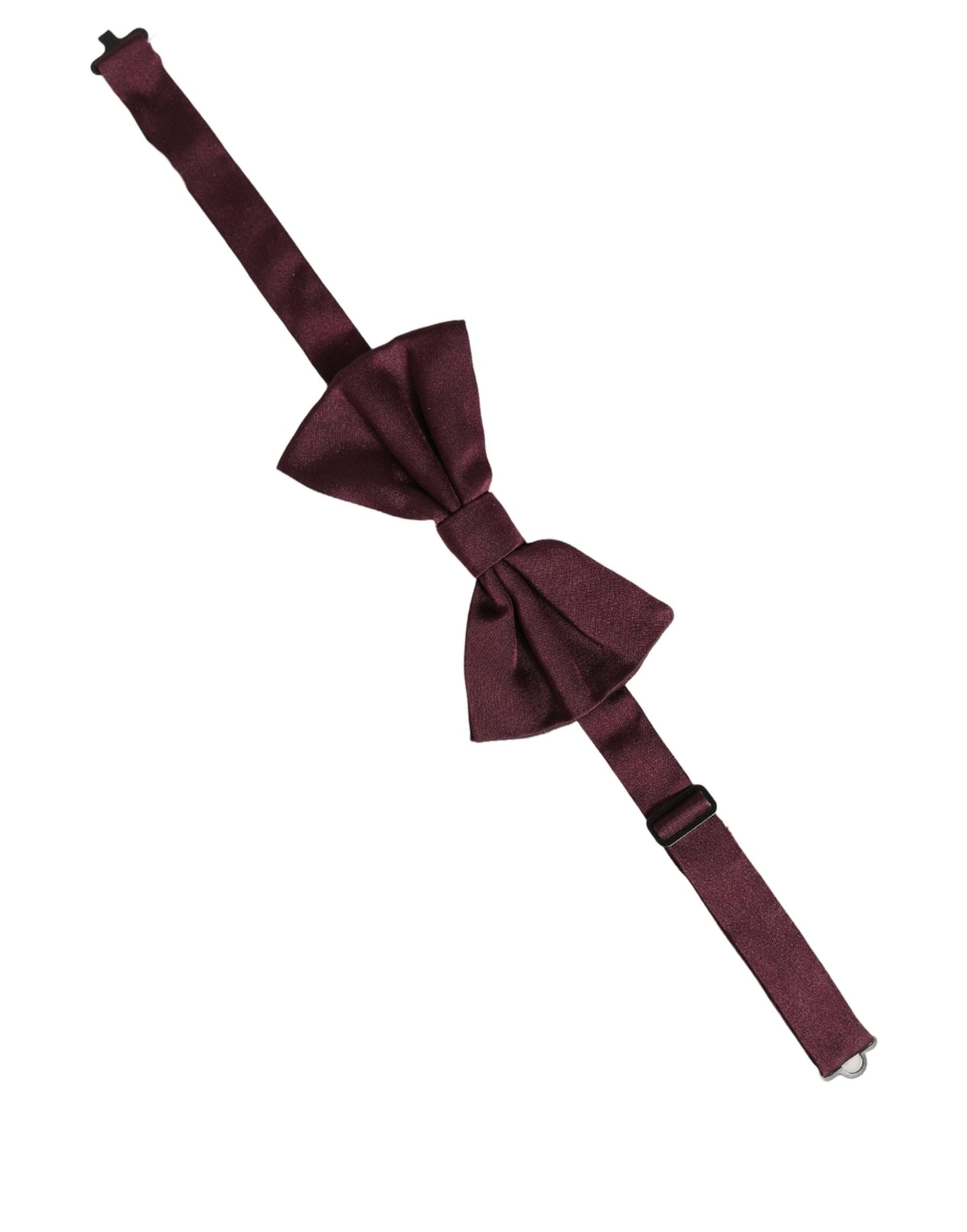 Dolce & Gabbana Men Maroon 100% Silk Adjustable Neck Papillon Bow Tie | Regal Royce