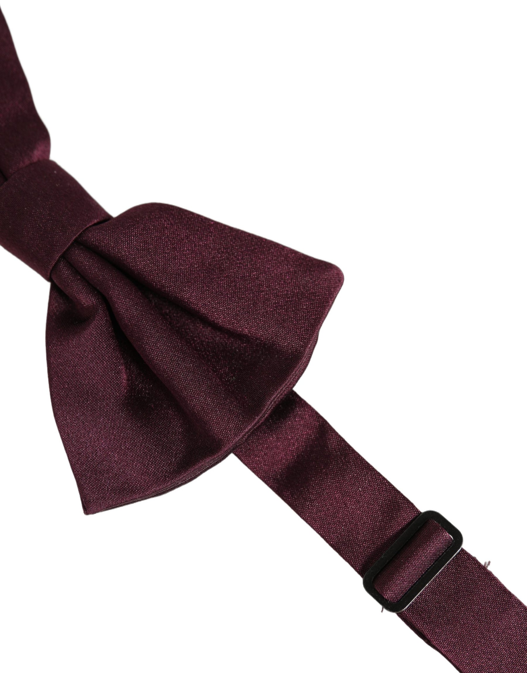 Dolce & Gabbana Men Maroon 100% Silk Adjustable Neck Papillon Bow Tie | Regal Royce