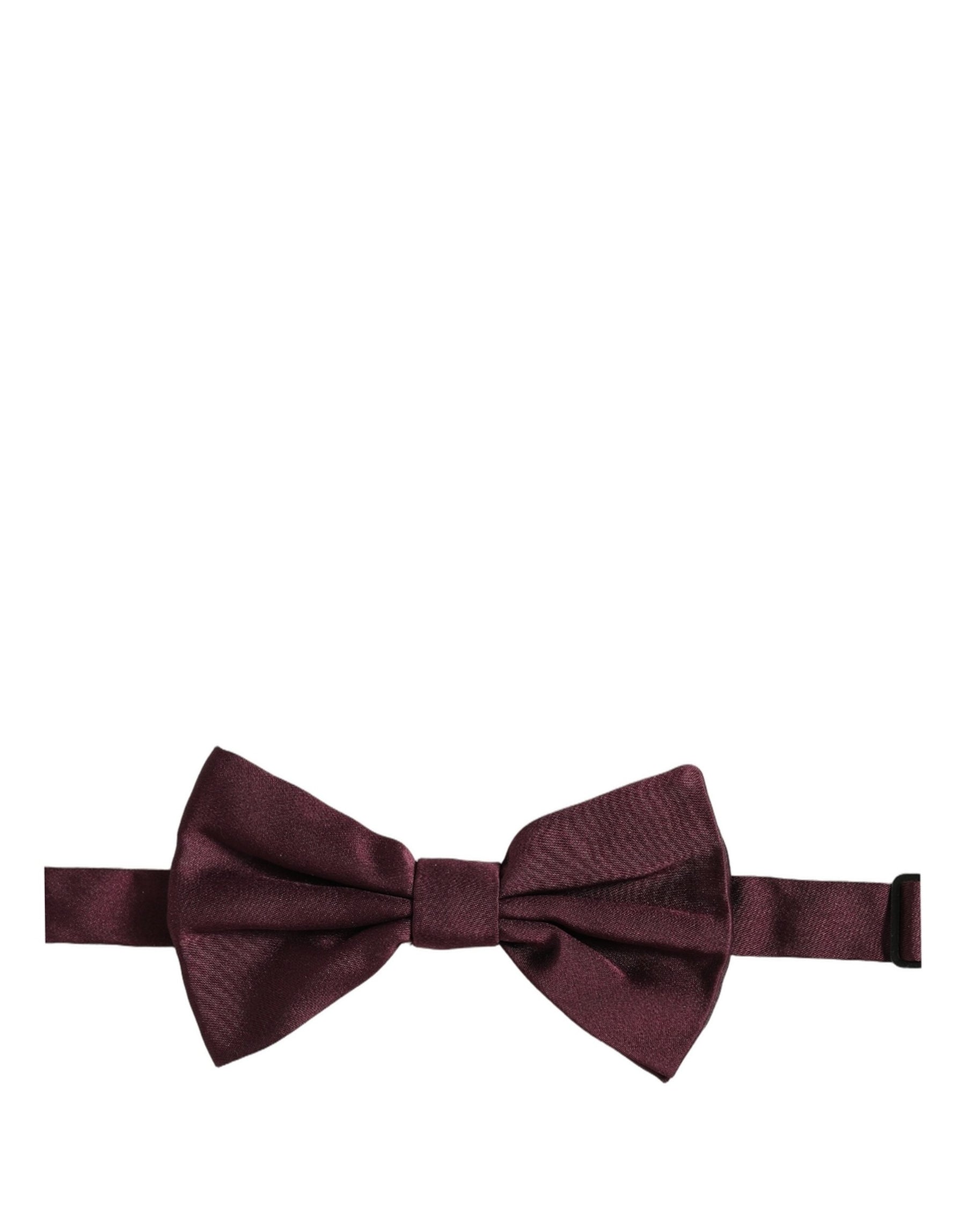 Dolce & Gabbana Men Maroon 100% Silk Adjustable Neck Papillon Bow Tie | Regal Royce
