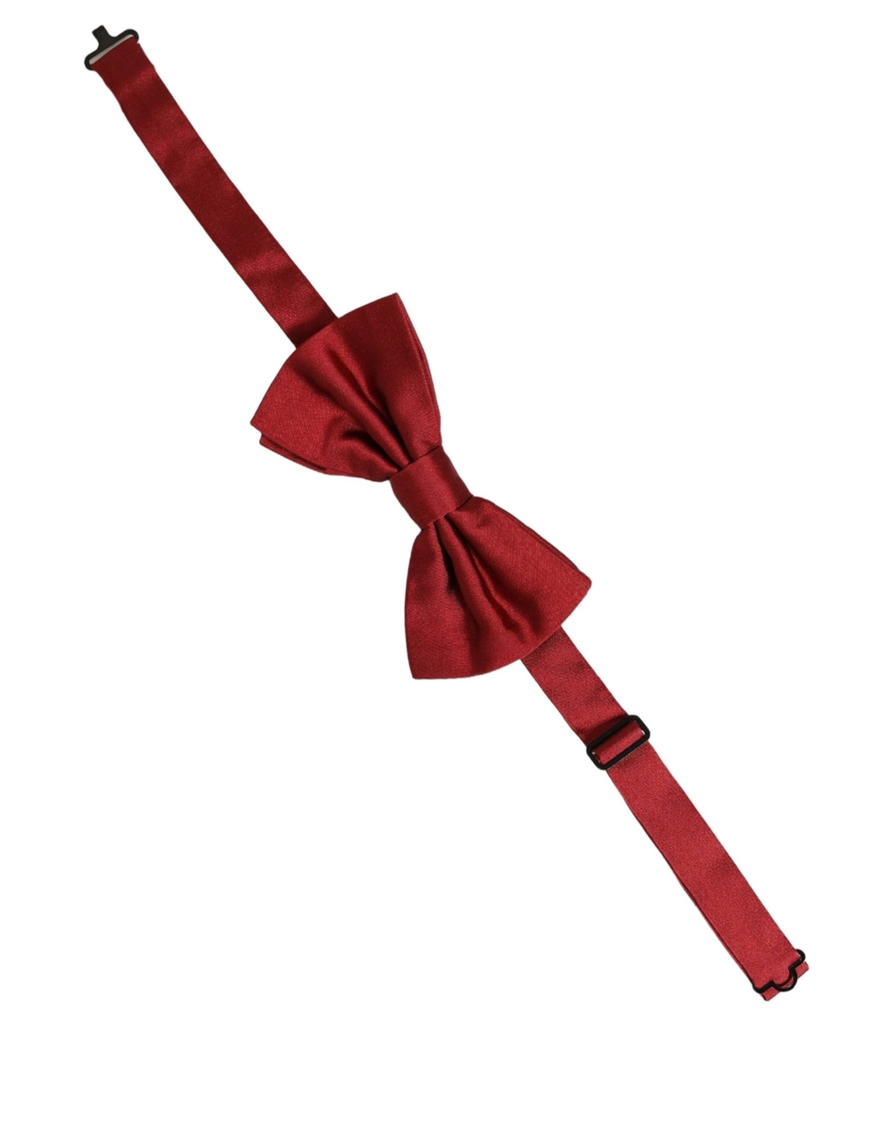 Dolce & Gabbana Men Red 100% Silk Adjustable Neck Papillon Bow Tie | Regal Royce
