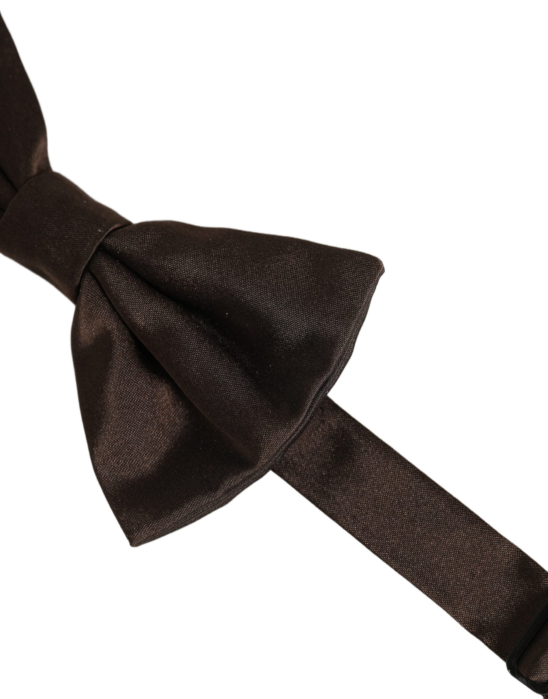 Dolce & Gabbana Men Brown 100% Silk Adjustable Neck Papillon Bow Tie | Regal Royce