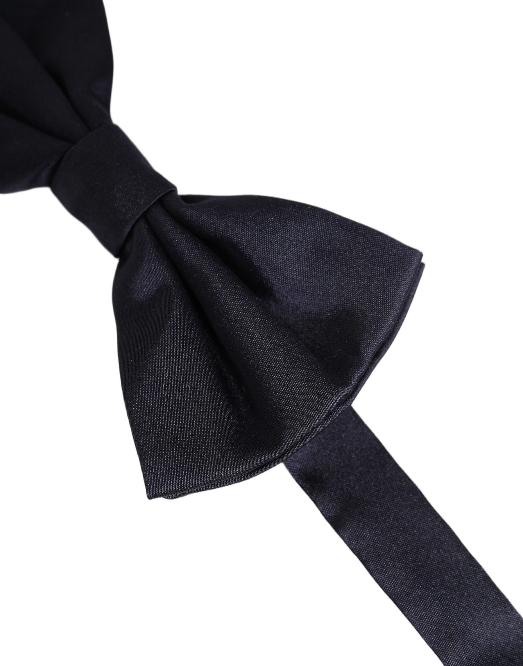 Dolce & Gabbana Men Dark Blue Silk Adjustable Neck Papillon Bow Tie | Regal Royce