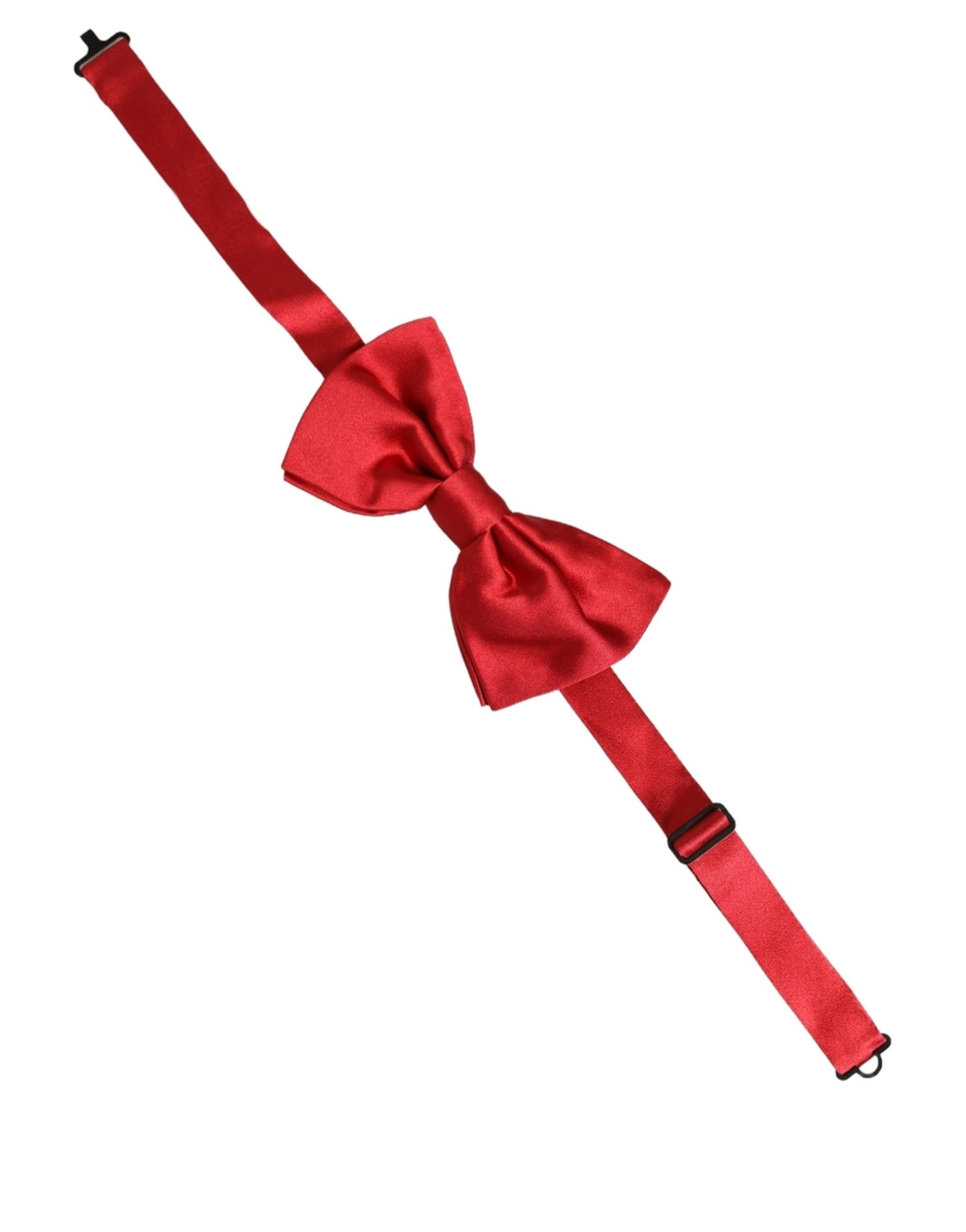 Dolce & Gabbana Men Red 100% Silk Adjustable Neck Papillon Bow Tie | Regal Royce
