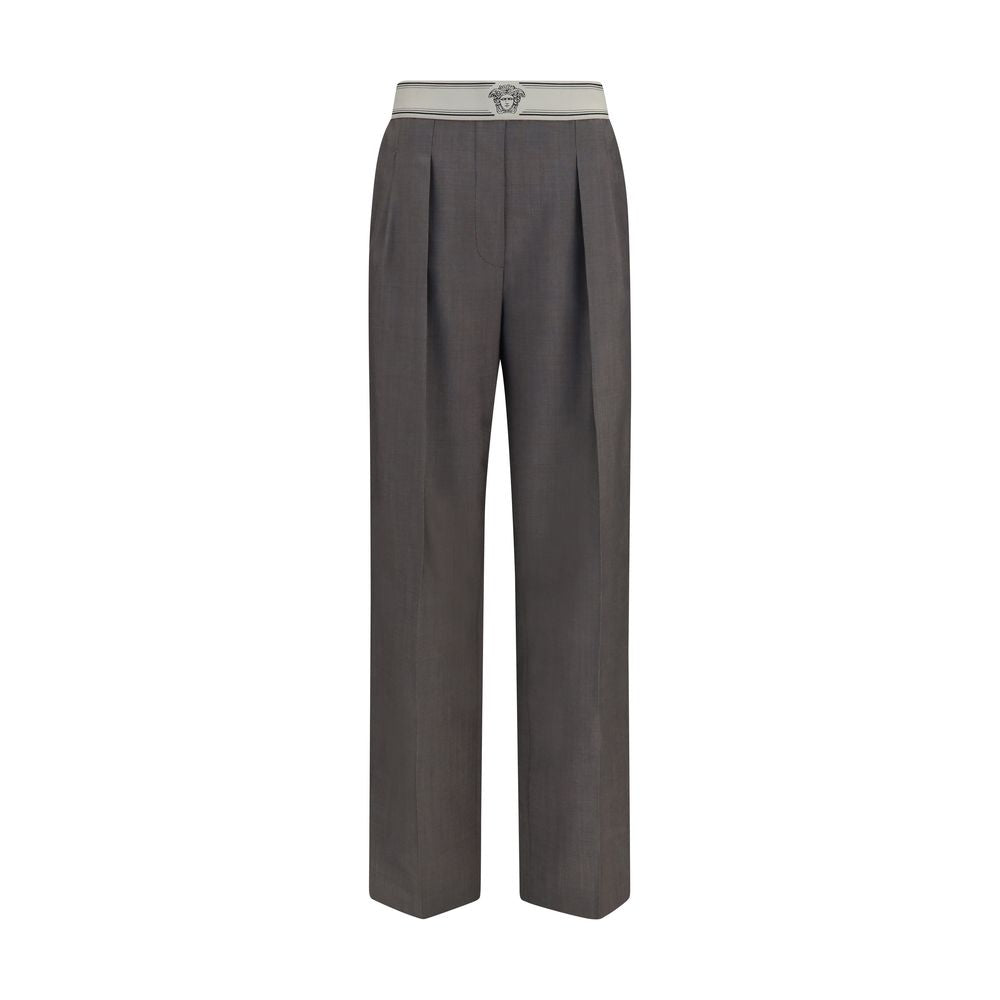 Versace Gray Wool Oves Aries Pants | Regal Royce