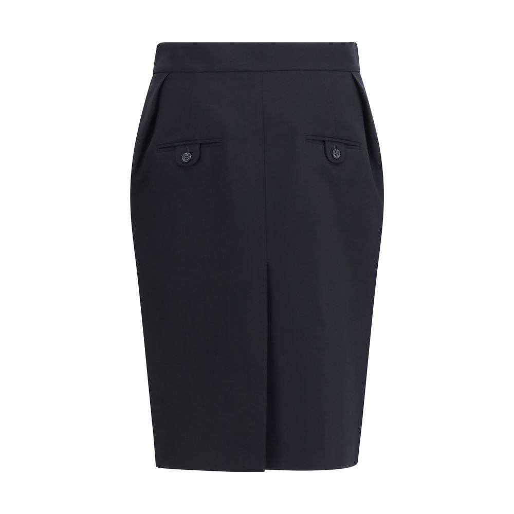 Magda Butrym Black Cotton Midi Skirt | Regal Royce