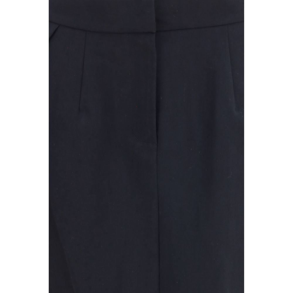 Magda Butrym Black Cotton Midi Skirt | Regal Royce
