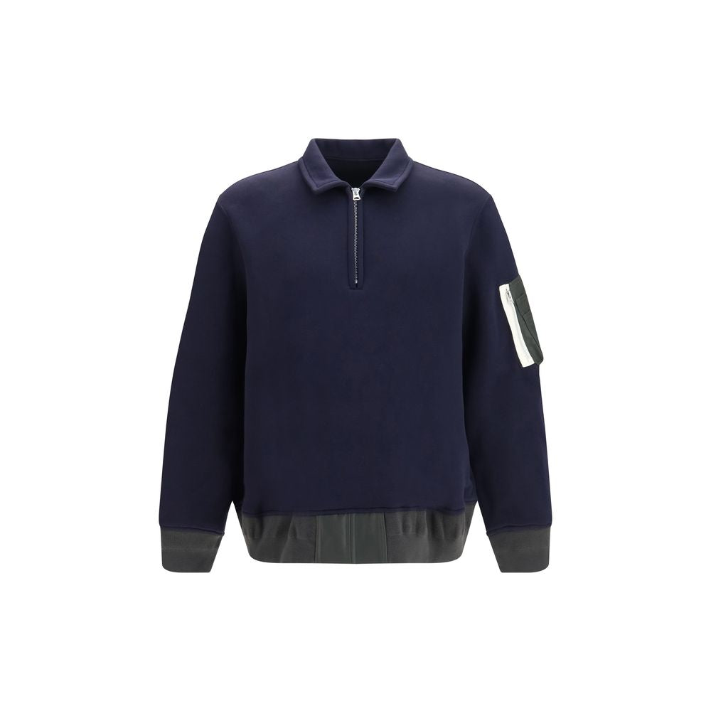 Sacai Blue Cotton Polo Shirt | Regal Royce