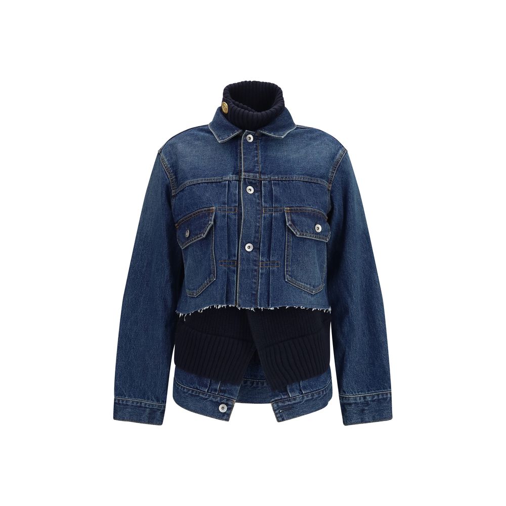 Sacai Blue Cotton Denim Jacket | Regal Royce