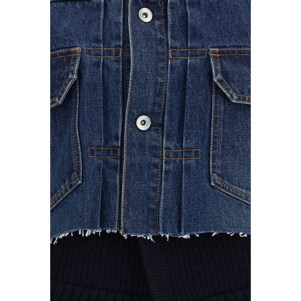 Sacai Blue Cotton Denim Jacket | Regal Royce