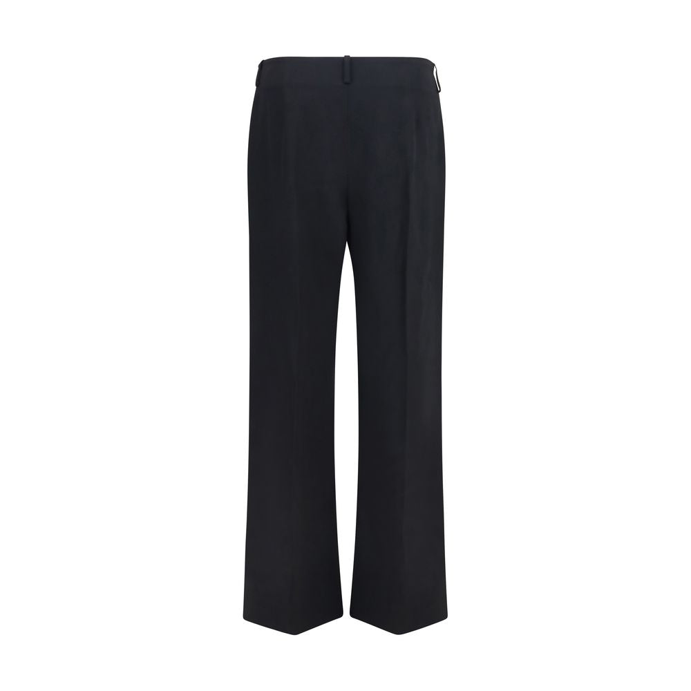 Khaite Black Polyester Casual Pants | Regal Royce