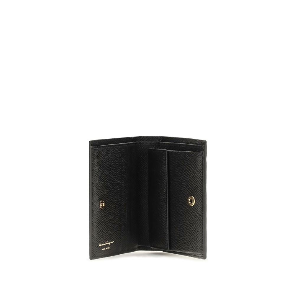 Ferragamo Black Calf Leather Bos Taurus Wallet | Regal Royce