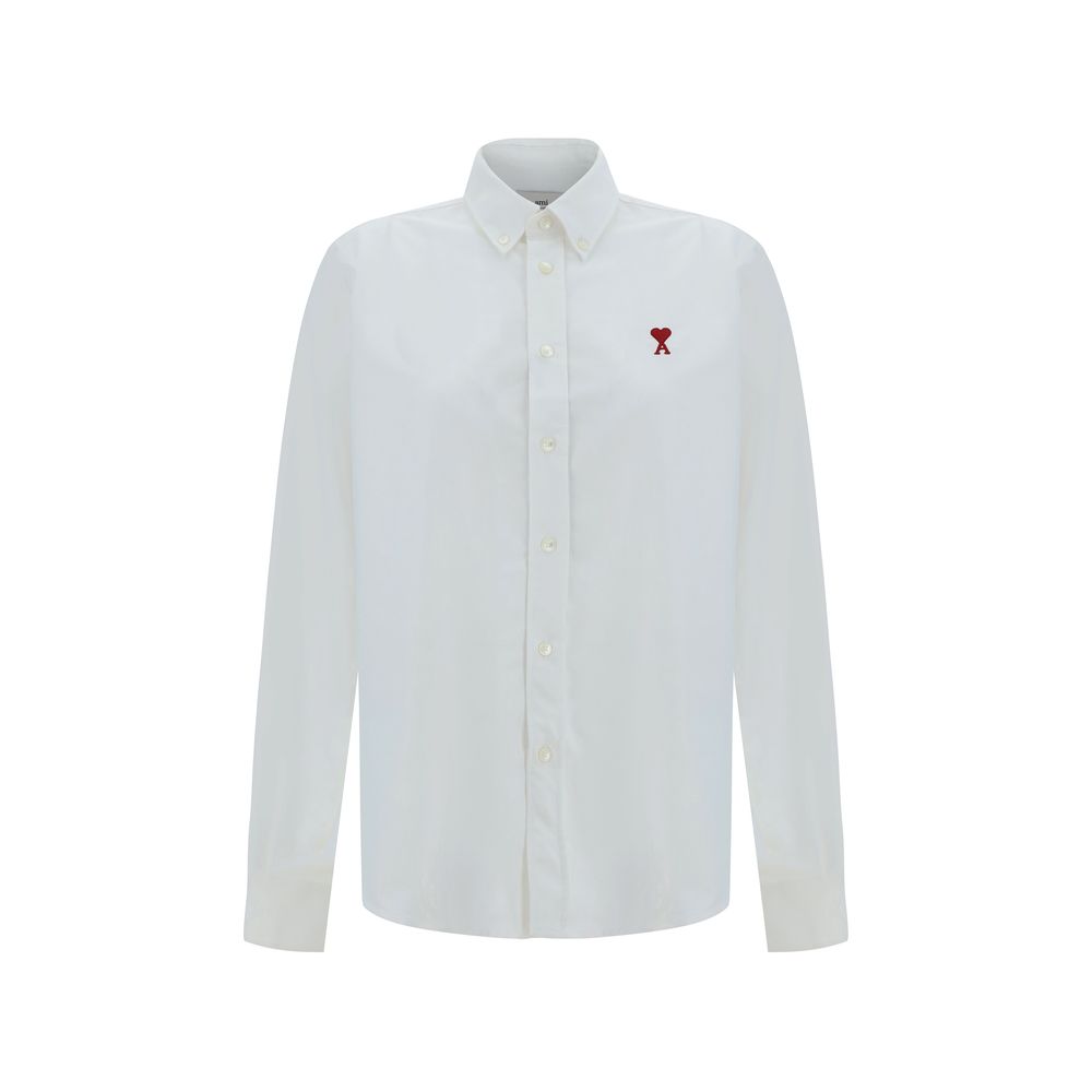 Ami Paris White Cotton Dress Shirt | Regal Royce