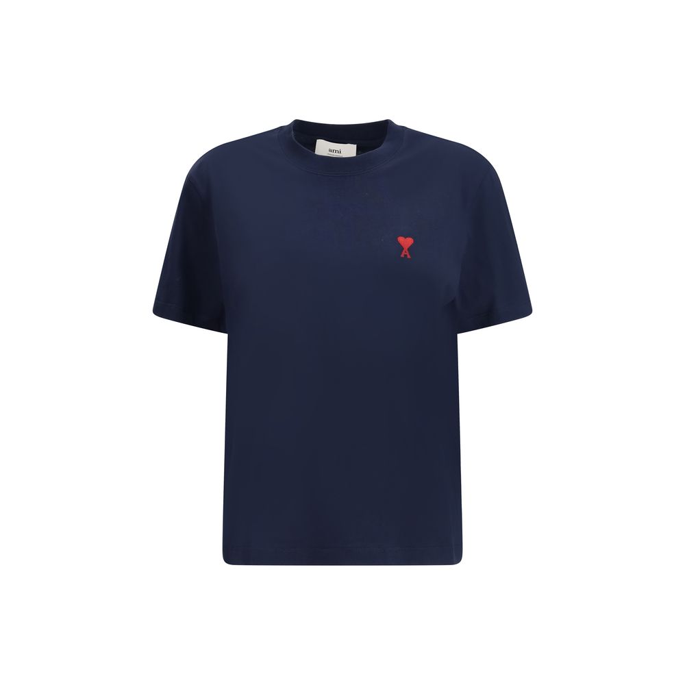 Ami Paris Blue Cotton T-Shirt | Regal Royce