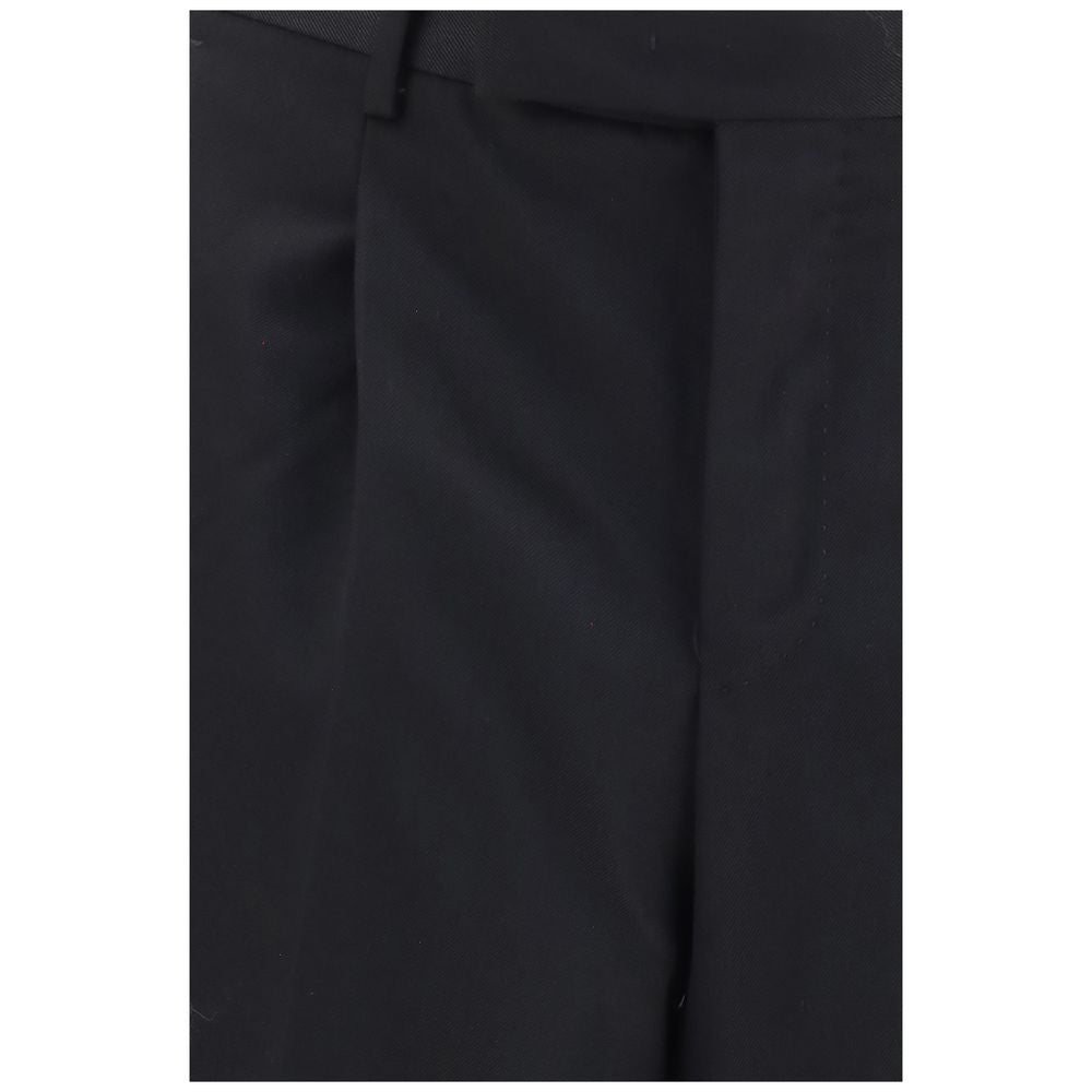 PT Torino Black Wool Oves Aries Casual Pants | Regal Royce