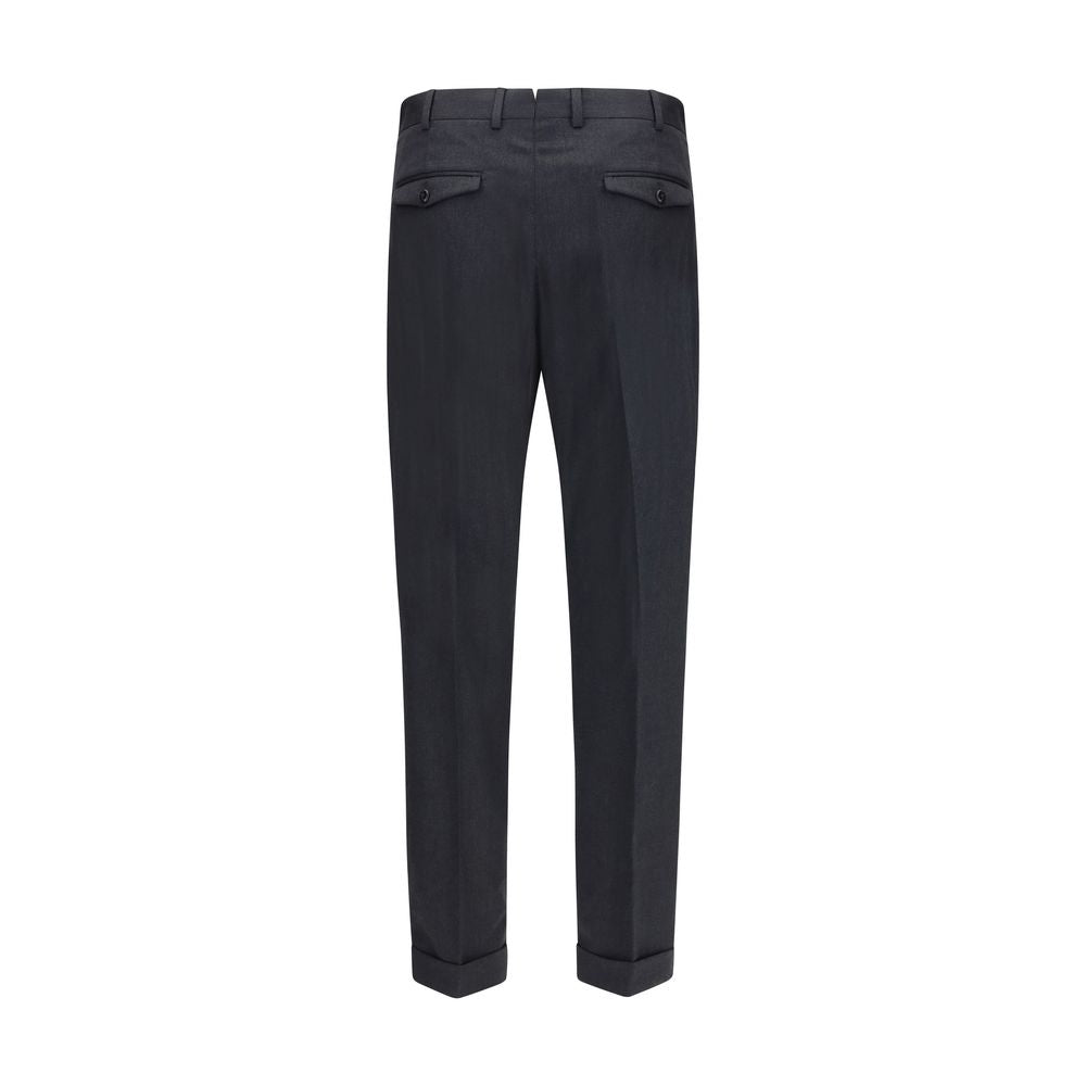 PT Torino Gray Wool Oves Aries Casual Pants | Regal Royce