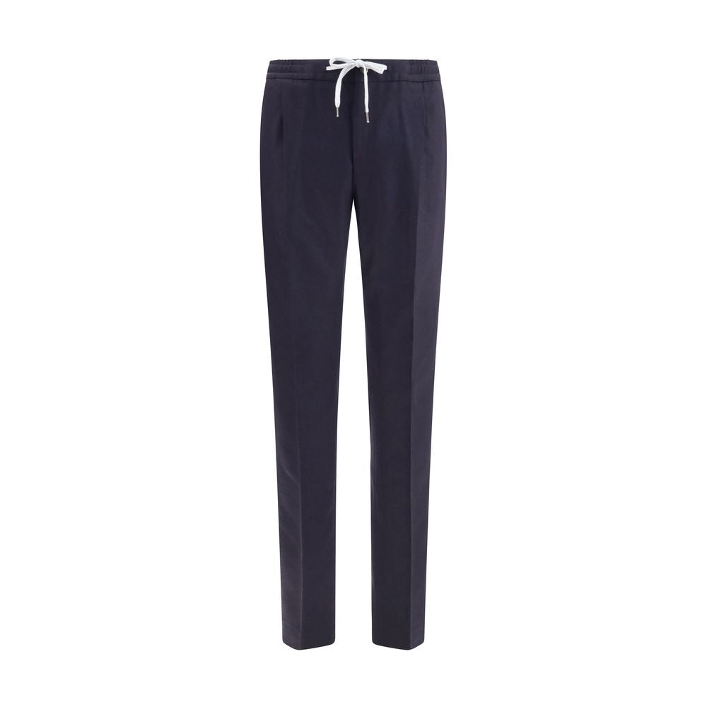 PT Torino Blue Wool Oves Aries Casual Pants | Regal Royce
